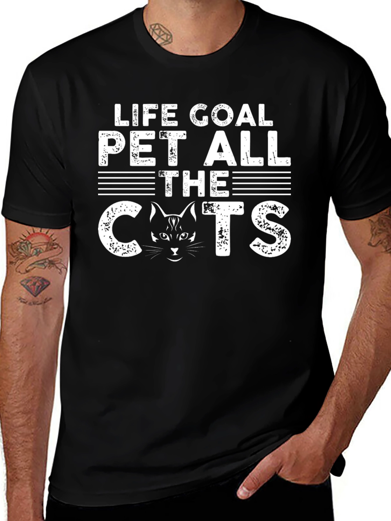 Life Goal Pet All The Cats Graphic Tee