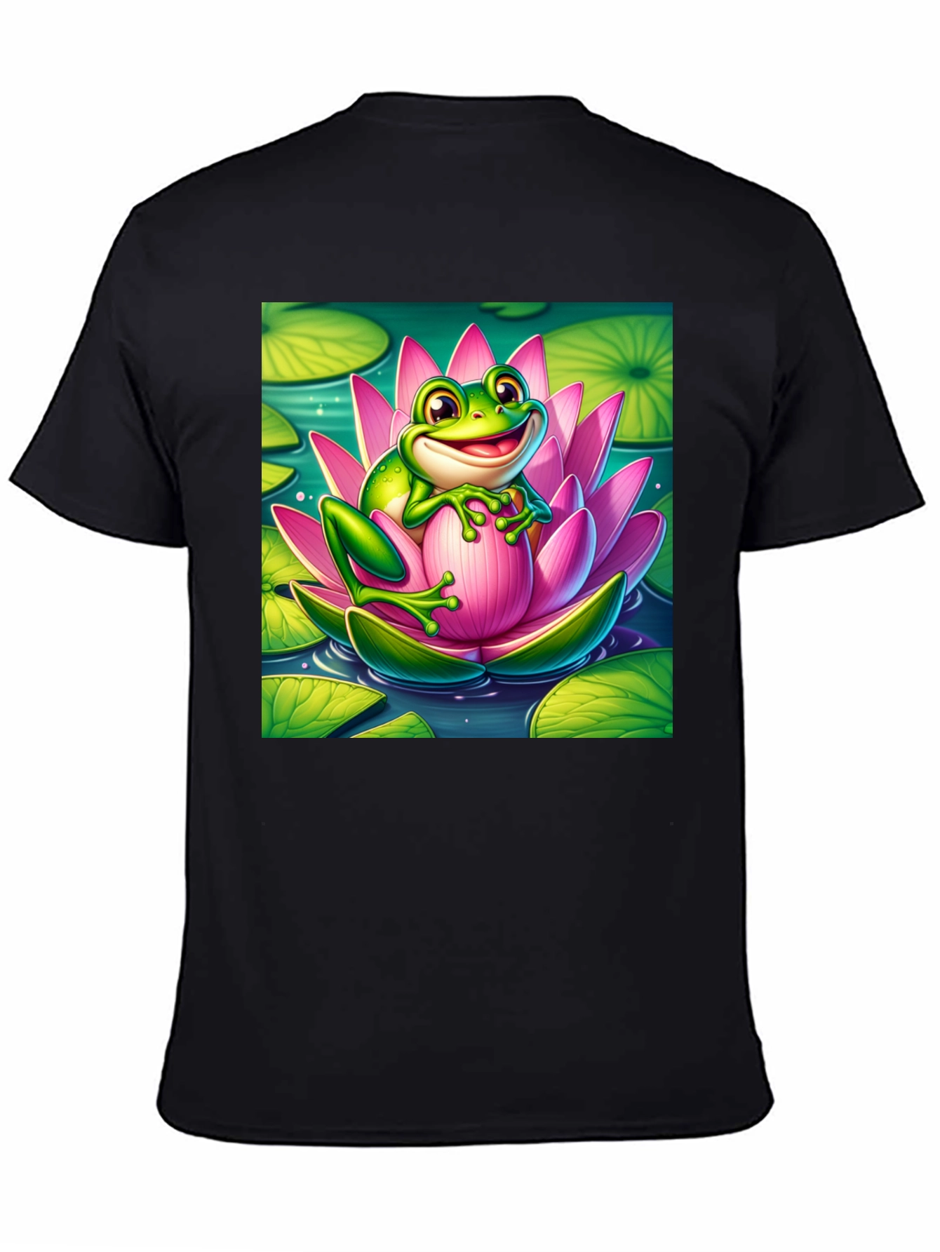 Frog on Lotus Flower T-Shirt