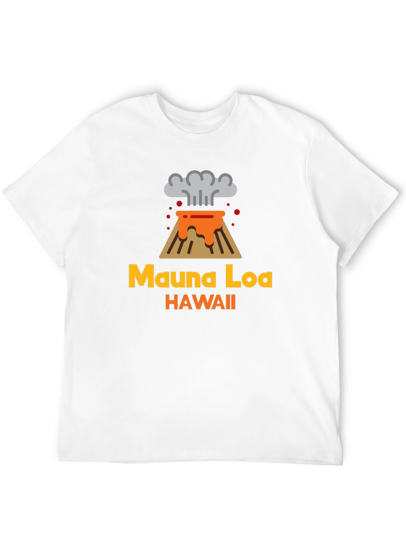 Mauna Loa Hawaii Volcano Graphic Tee - Black