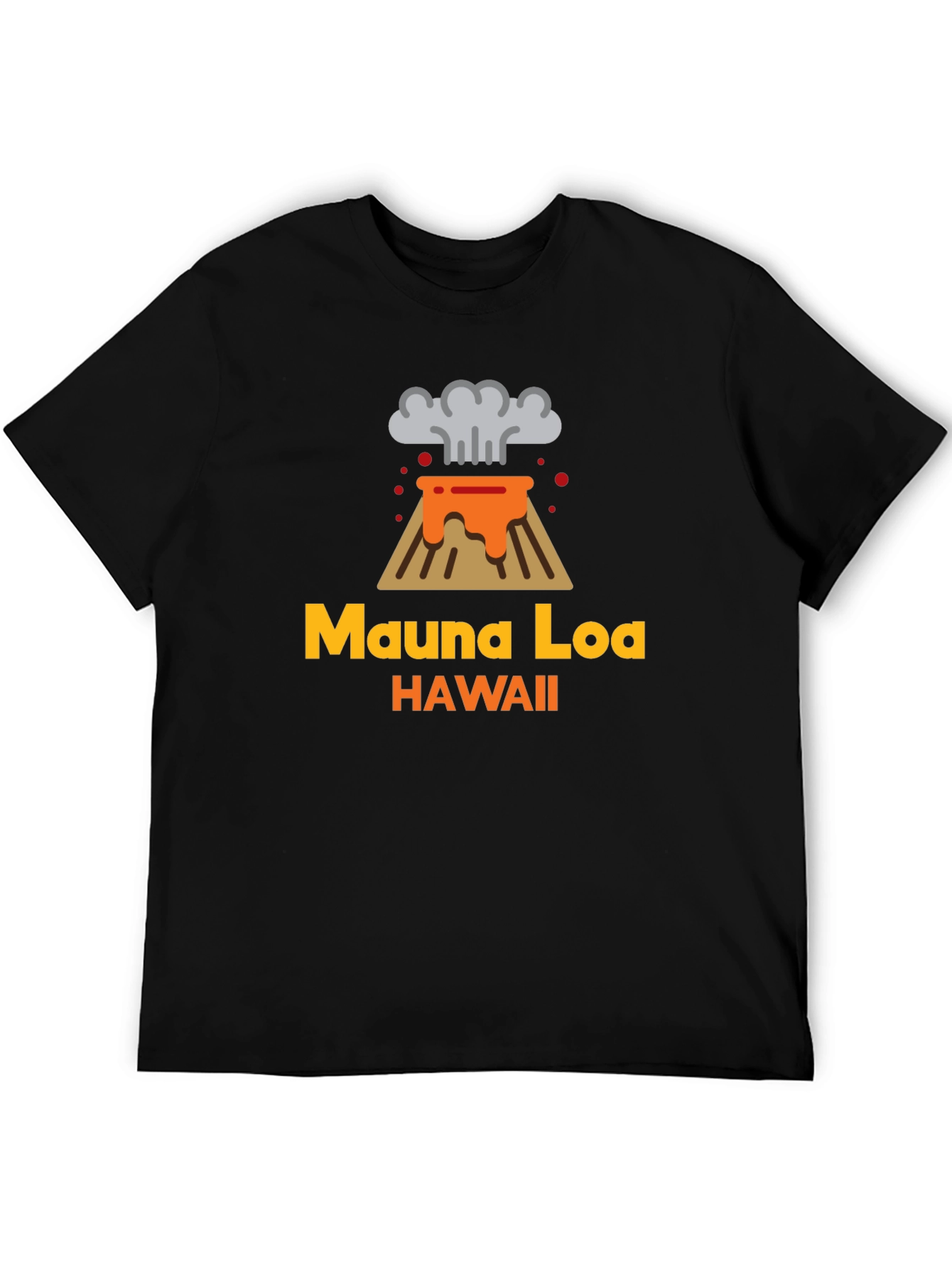Mauna Loa Hawaii Volcano Graphic Tee - Black