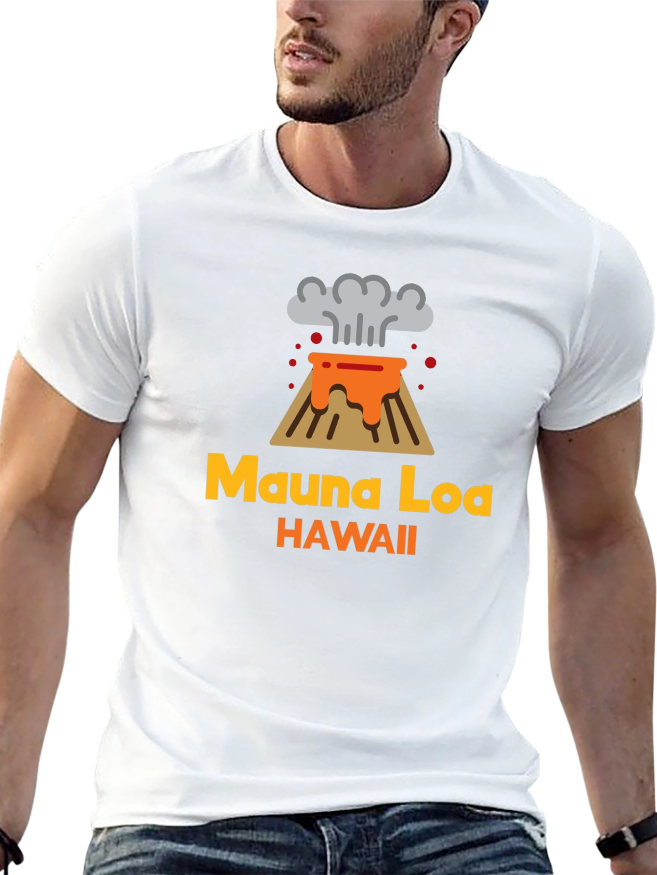 Mauna Loa Hawaii Volcano Graphic Tee - Black