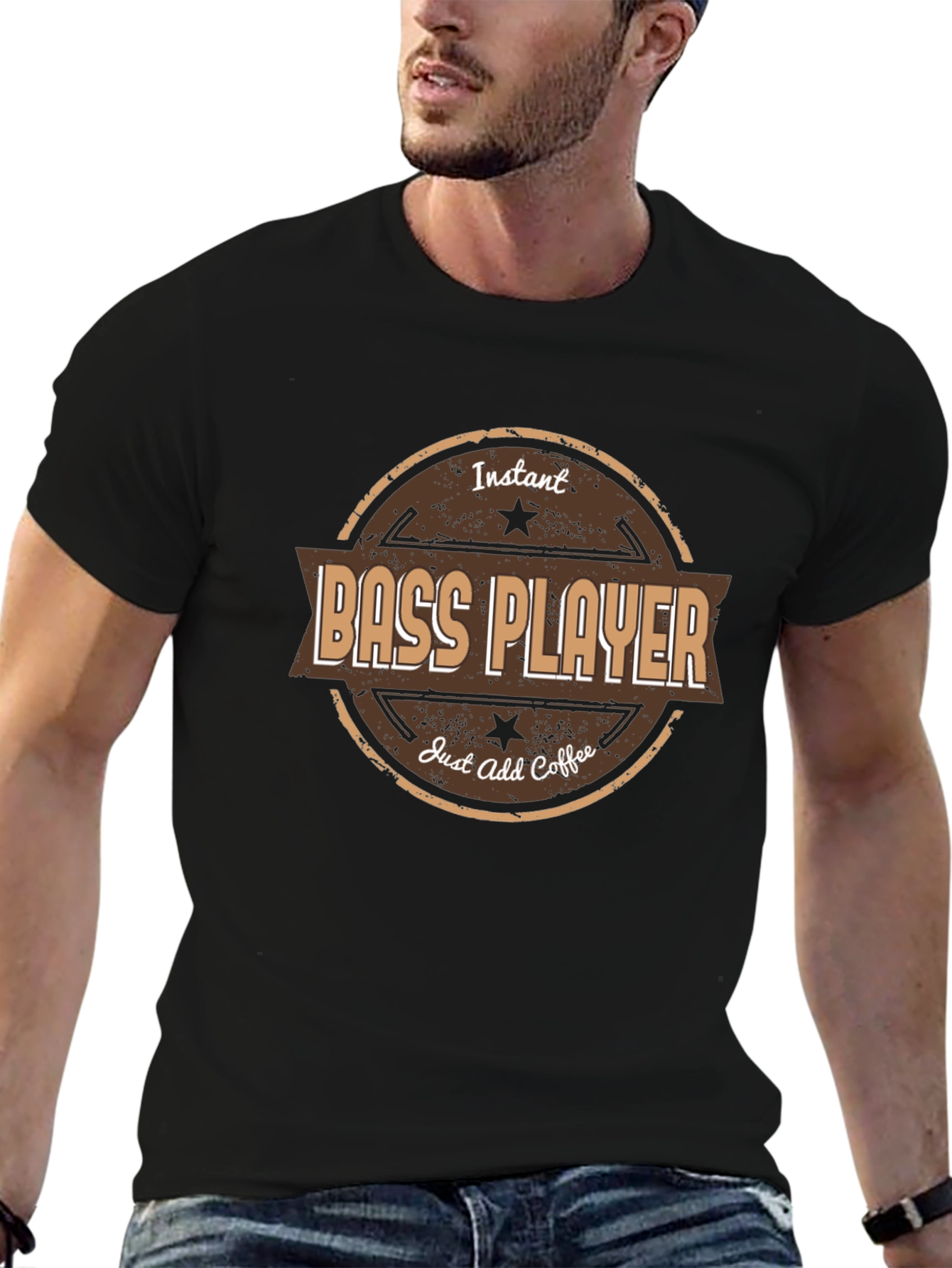 Instant Bass Player - Add Coffee T-Shirt