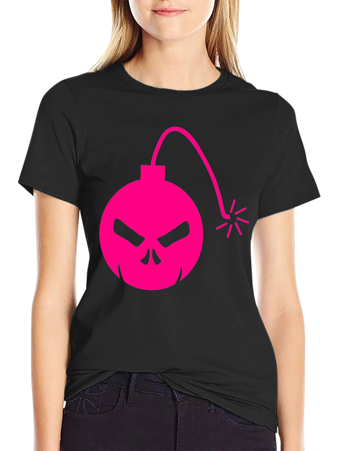 Skull Bomb Graphic Tee - Edgy Style