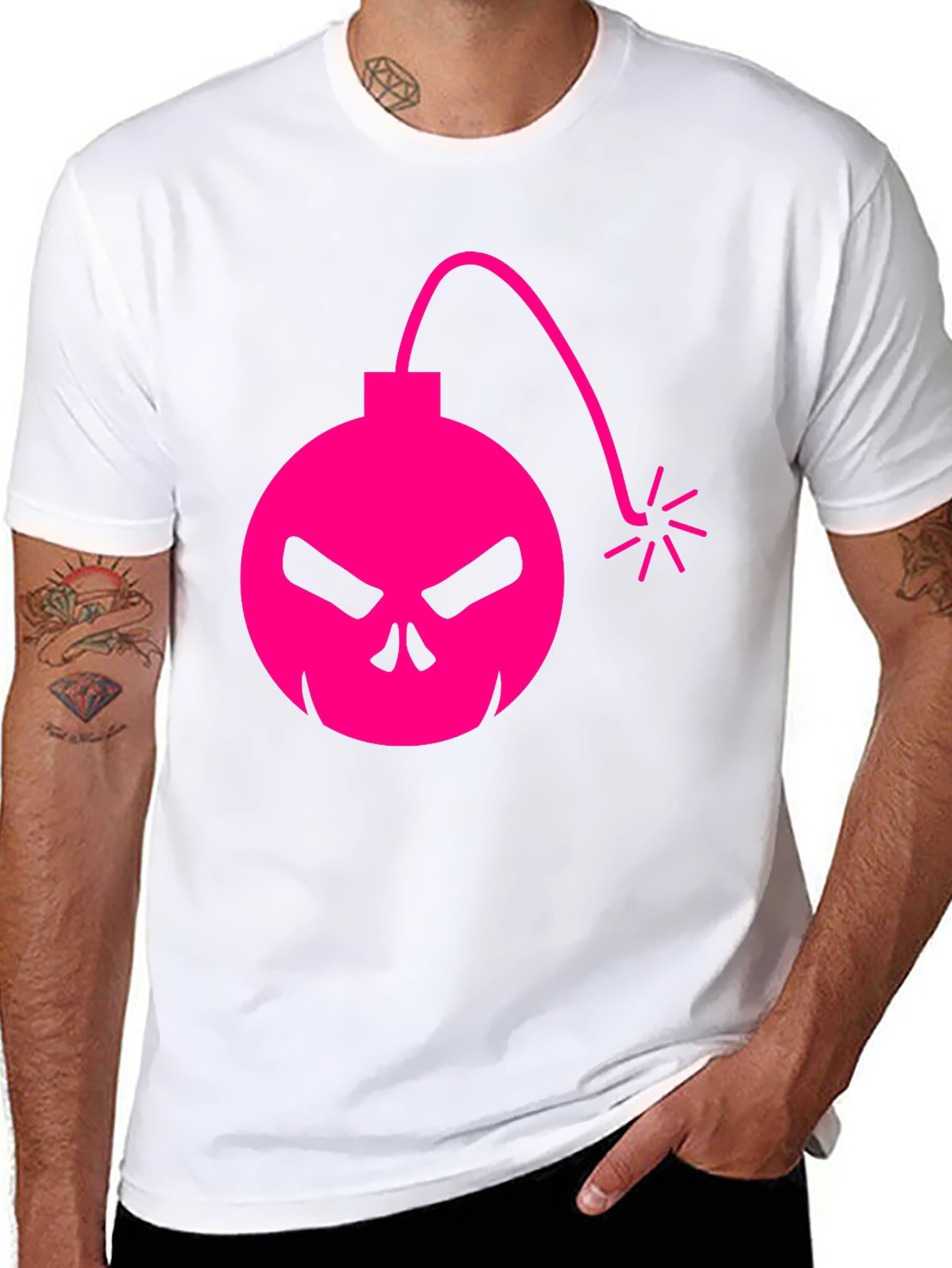 Skull Bomb Graphic Tee - Edgy Style