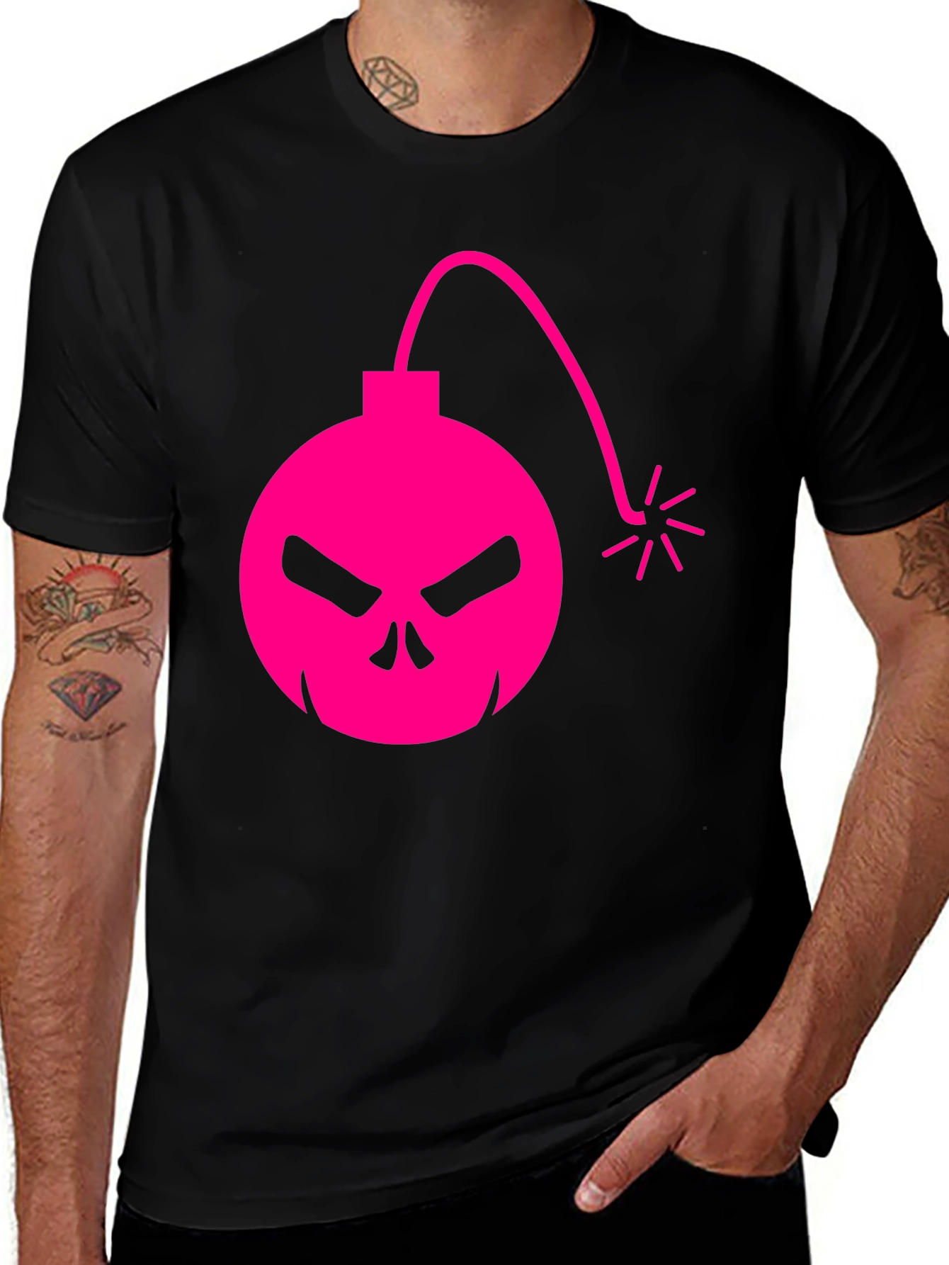 Skull Bomb Graphic Tee - Edgy Style