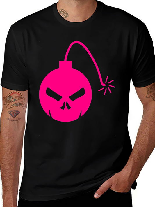 Skull Bomb Graphic Tee - Edgy Style