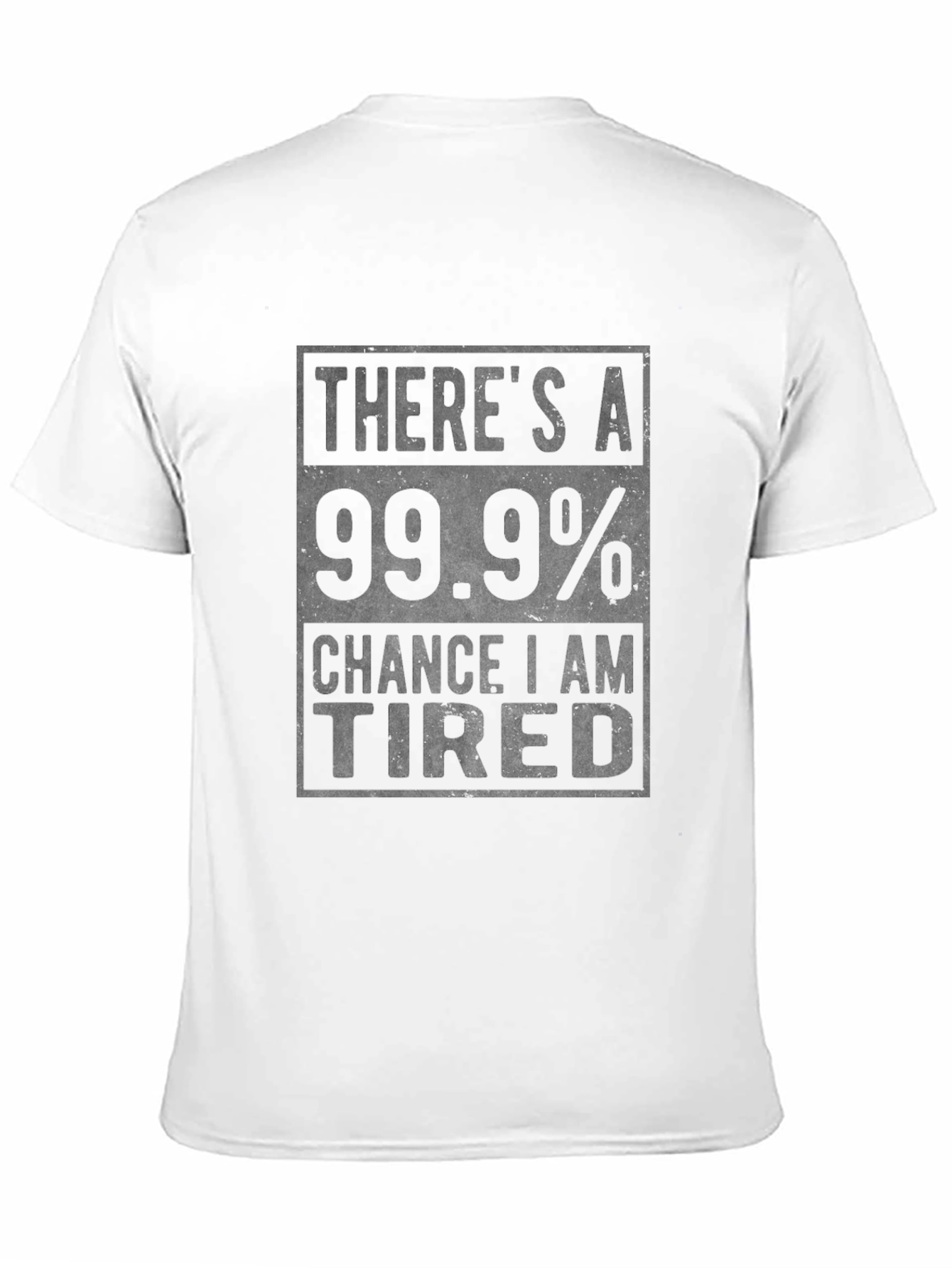 Tired Chance Graphic Print Black T-Shirt
