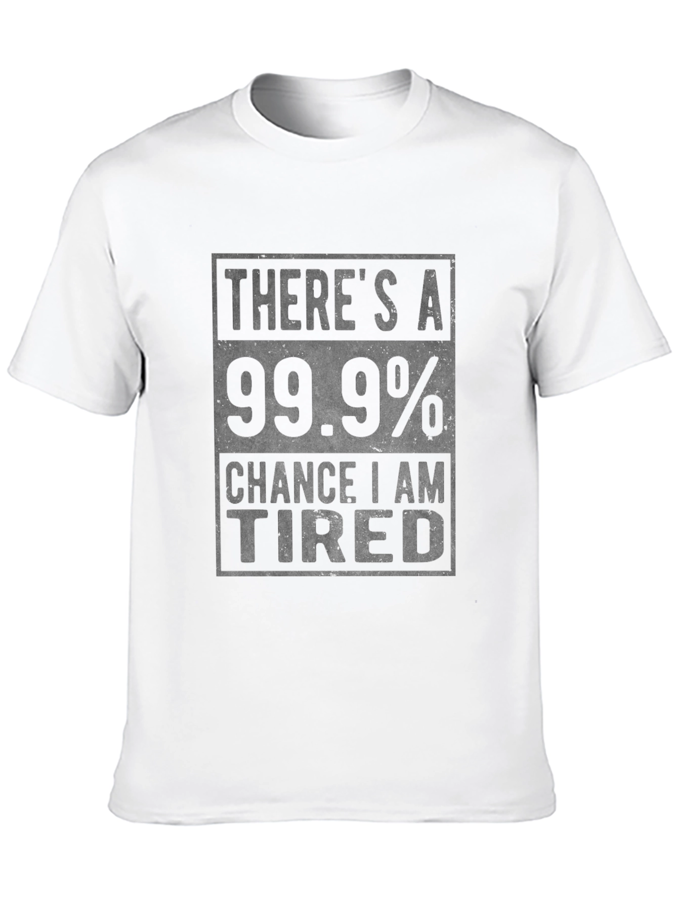 Tired Chance Graphic Print Black T-Shirt