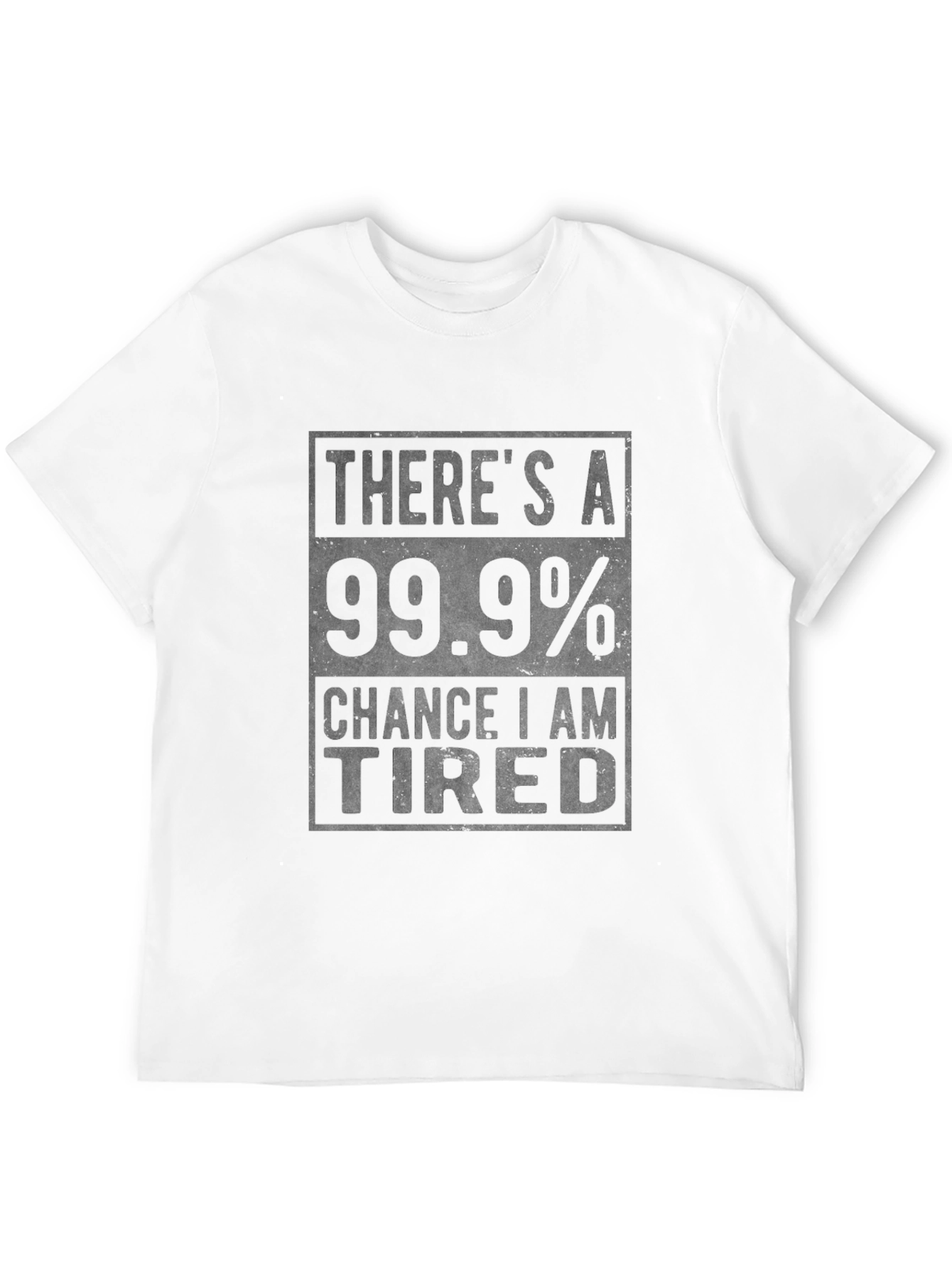 Tired Chance Graphic Print Black T-Shirt
