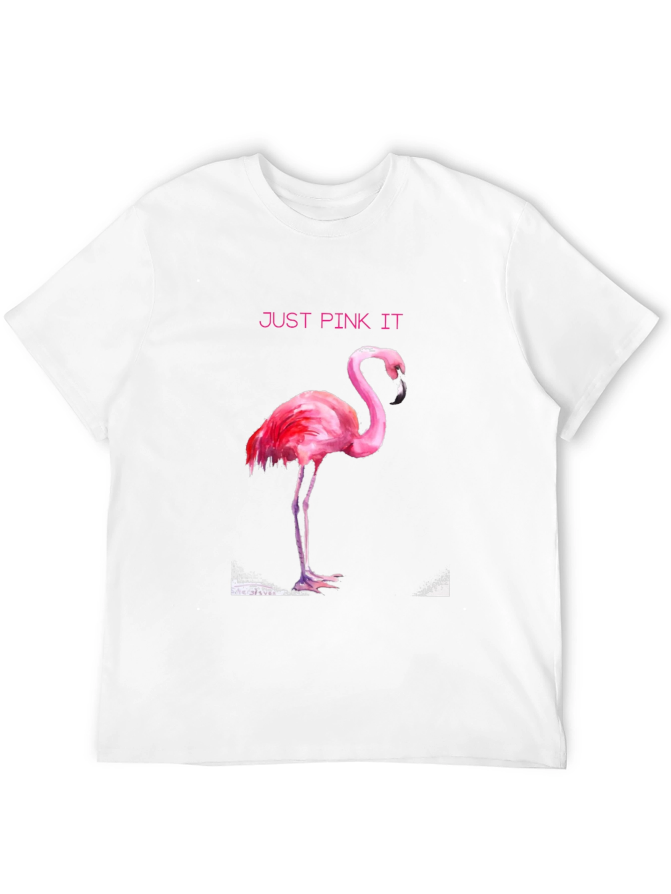 Just Pink It Flamingo Graphic Tee - Black