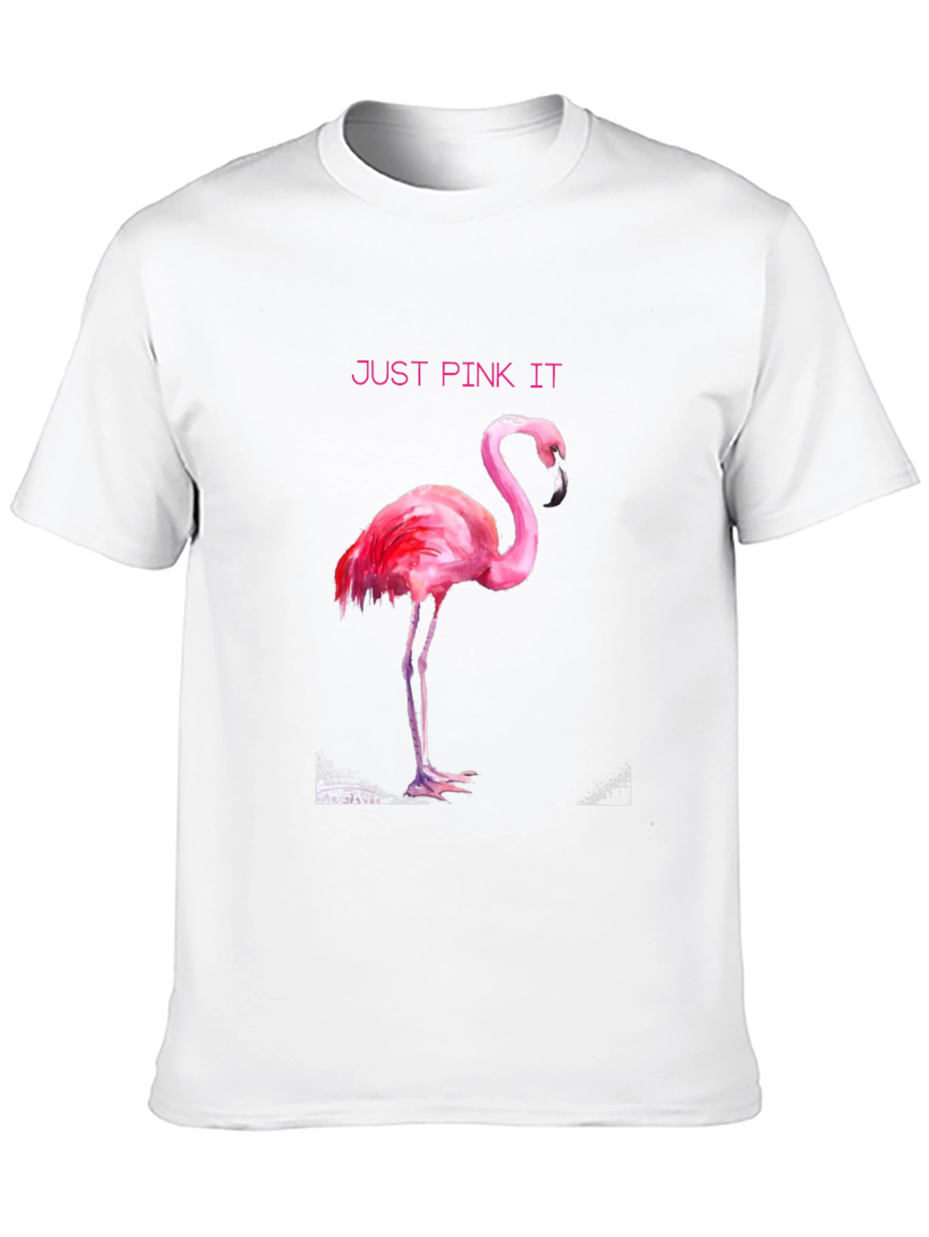 Just Pink It Flamingo Graphic Tee - Black
