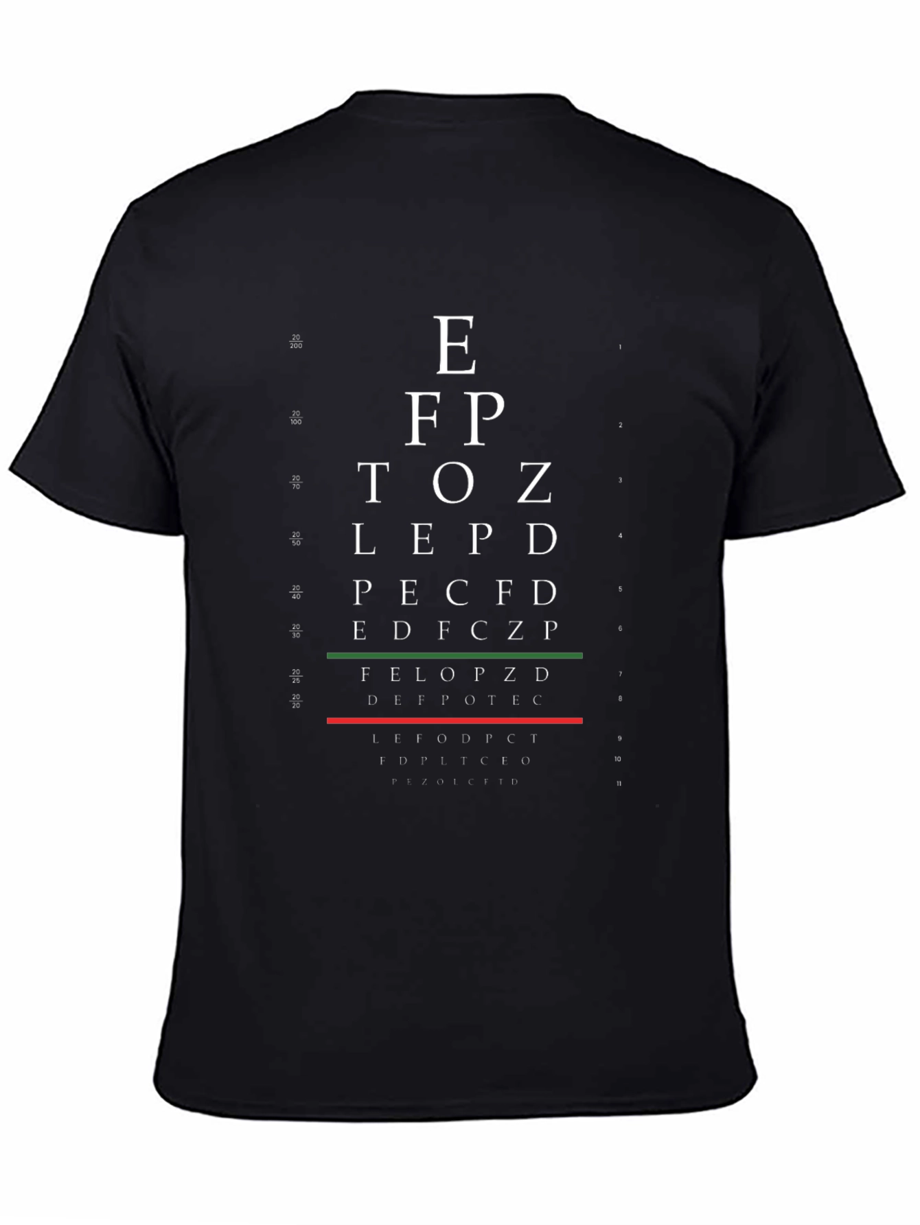 Eye Test Chart T-Shirt - Vision Exam Graphic Tee