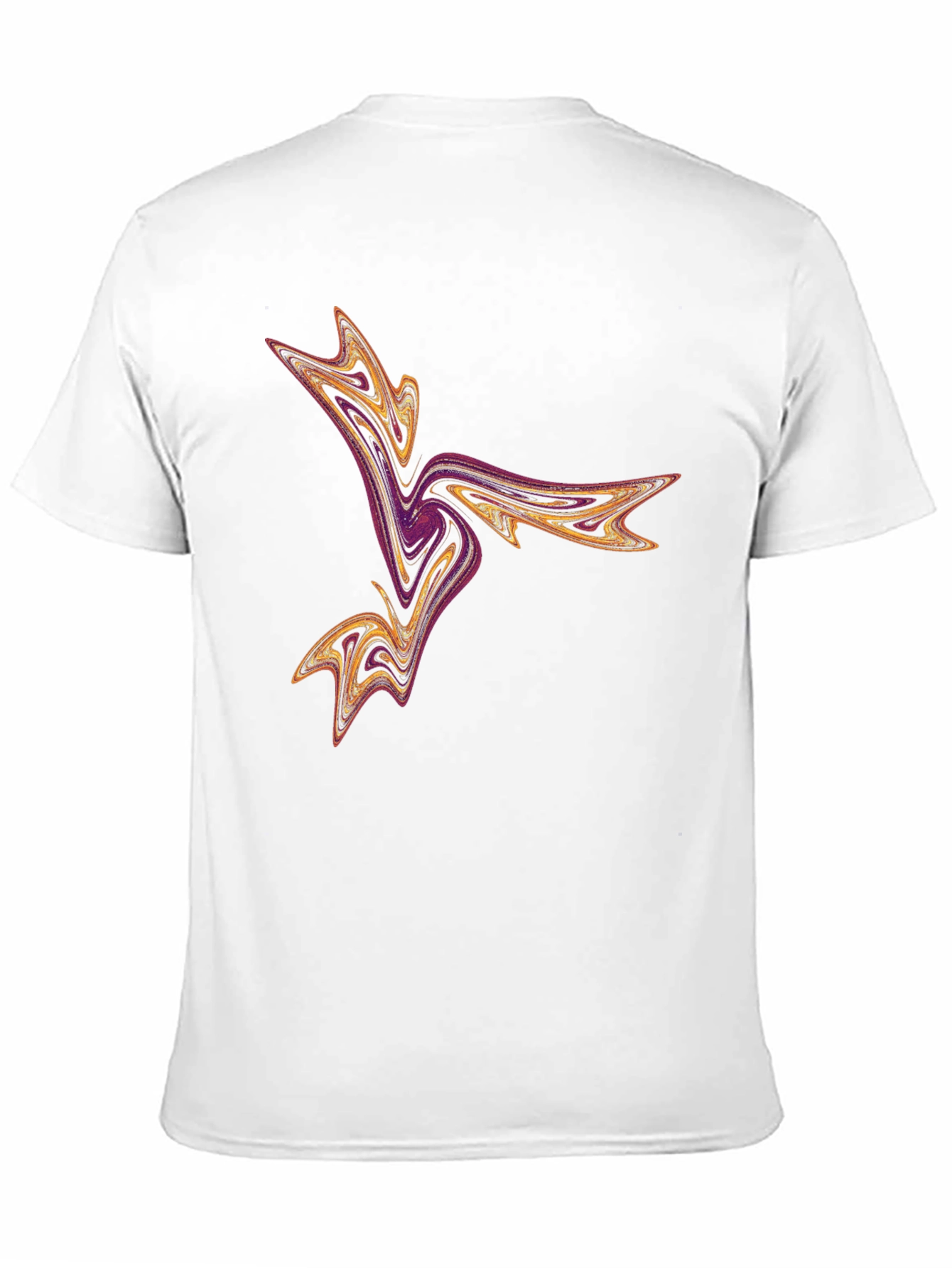 Abstract Swirl Graphic Tee - Black Casual T-Shirt
