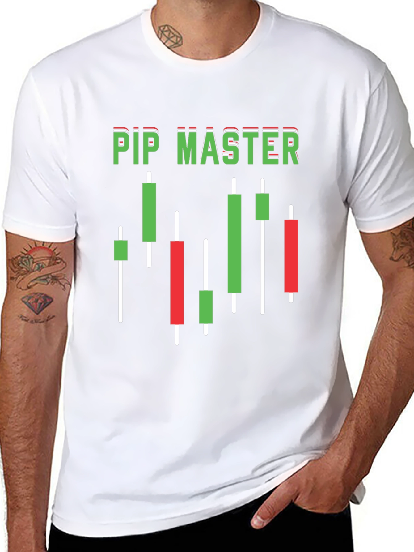 Pip Master T-Shirt Forex Trading Candlestick Charts