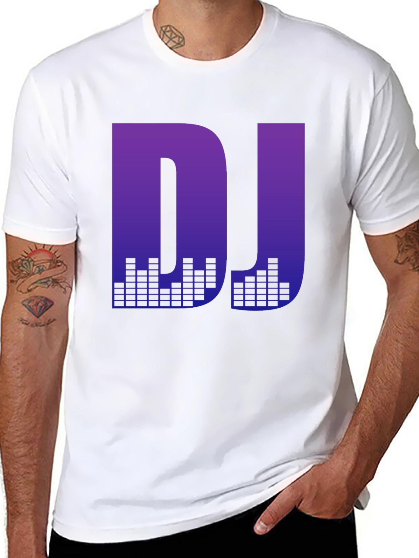 DJ Music Graphic T-Shirt - Black