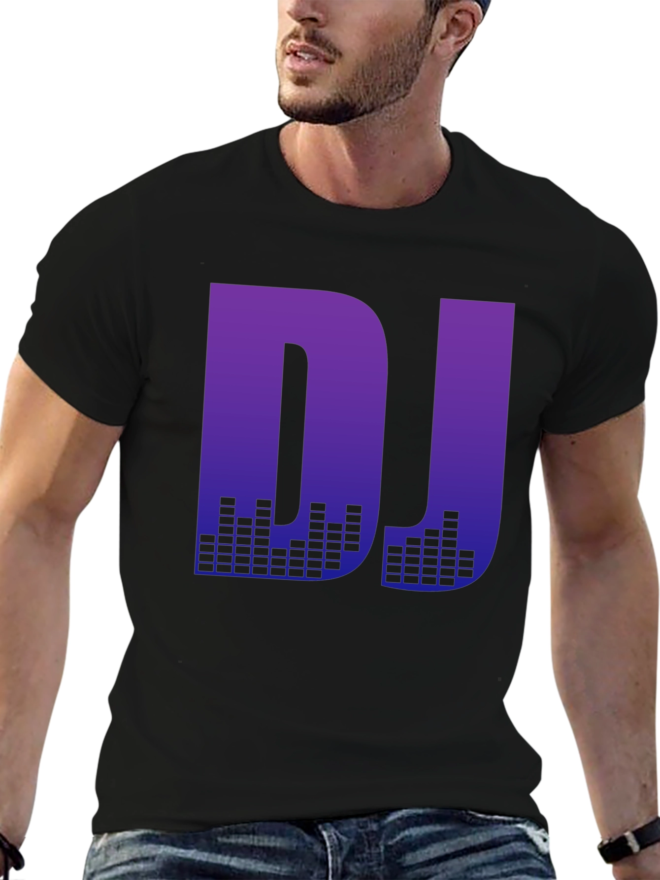 DJ Music Graphic T-Shirt - Black