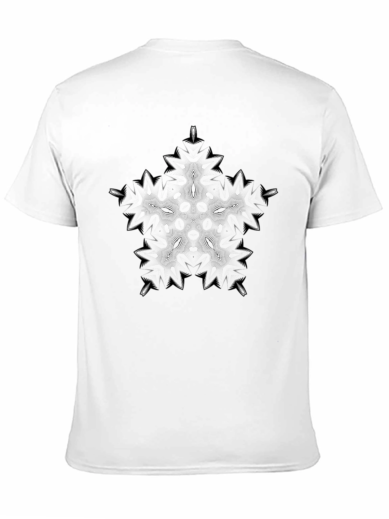 Black Star Design Tee - Modern Graphic Print