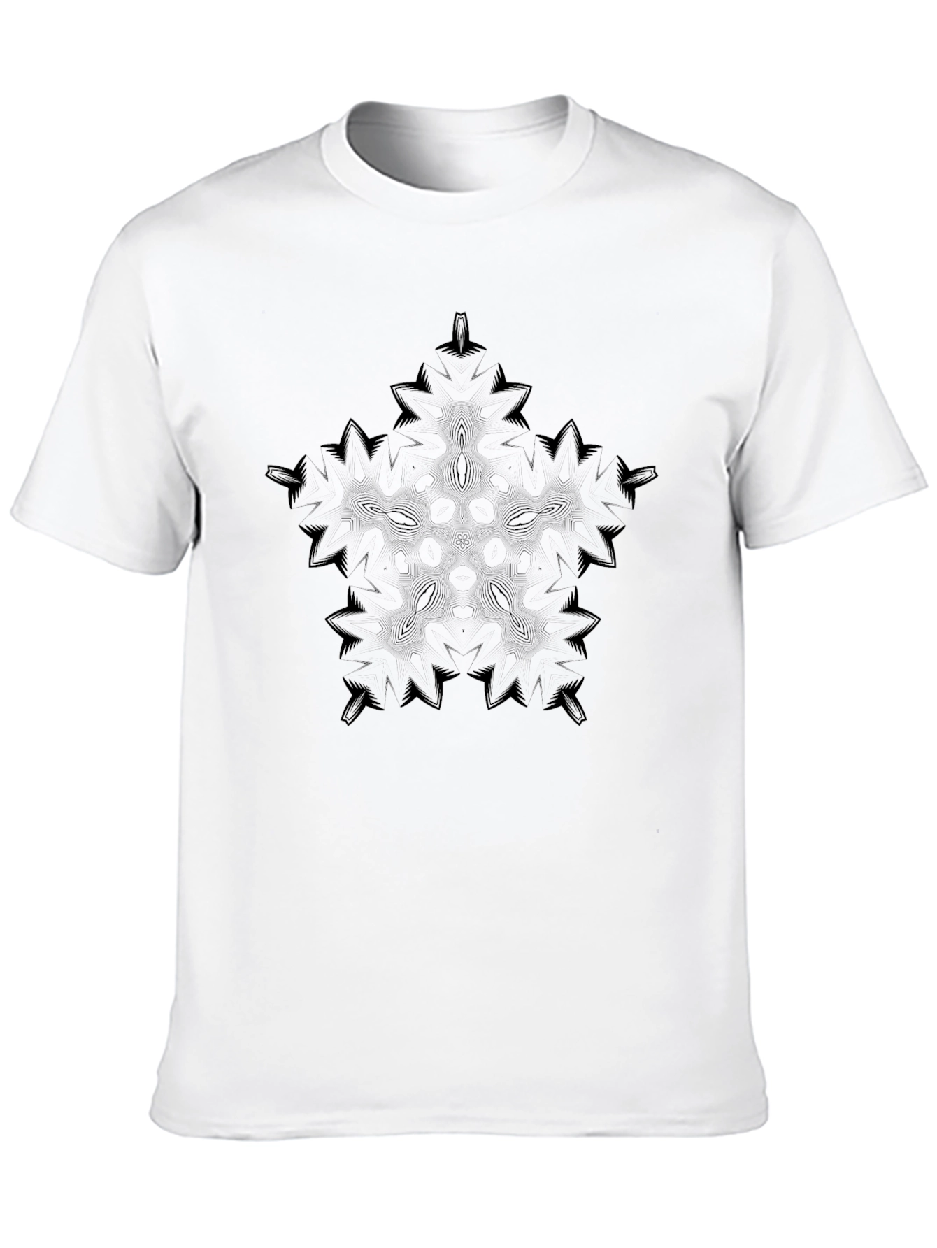 Black Star Design Tee - Modern Graphic Print