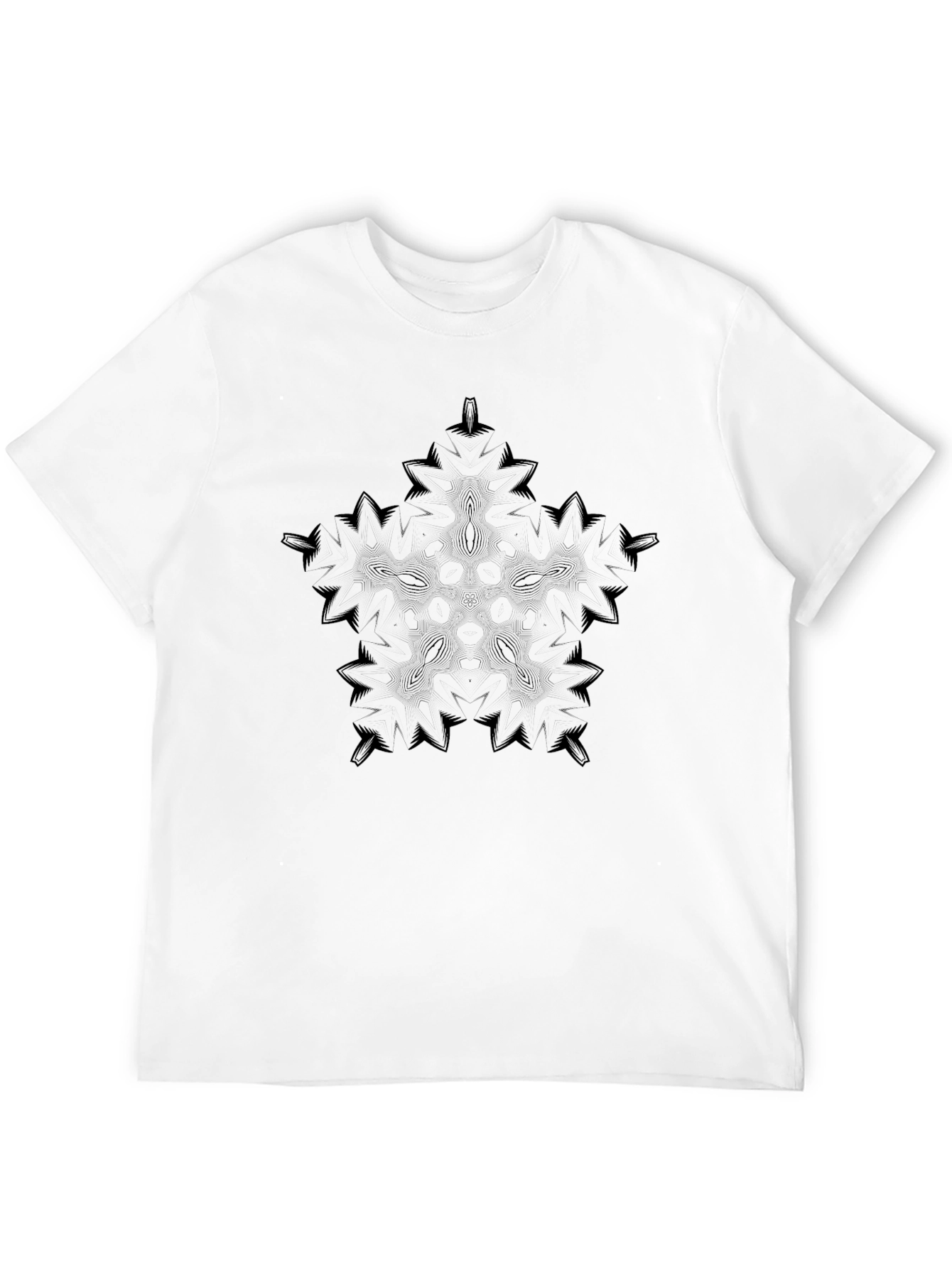 Black Star Design Tee - Modern Graphic Print