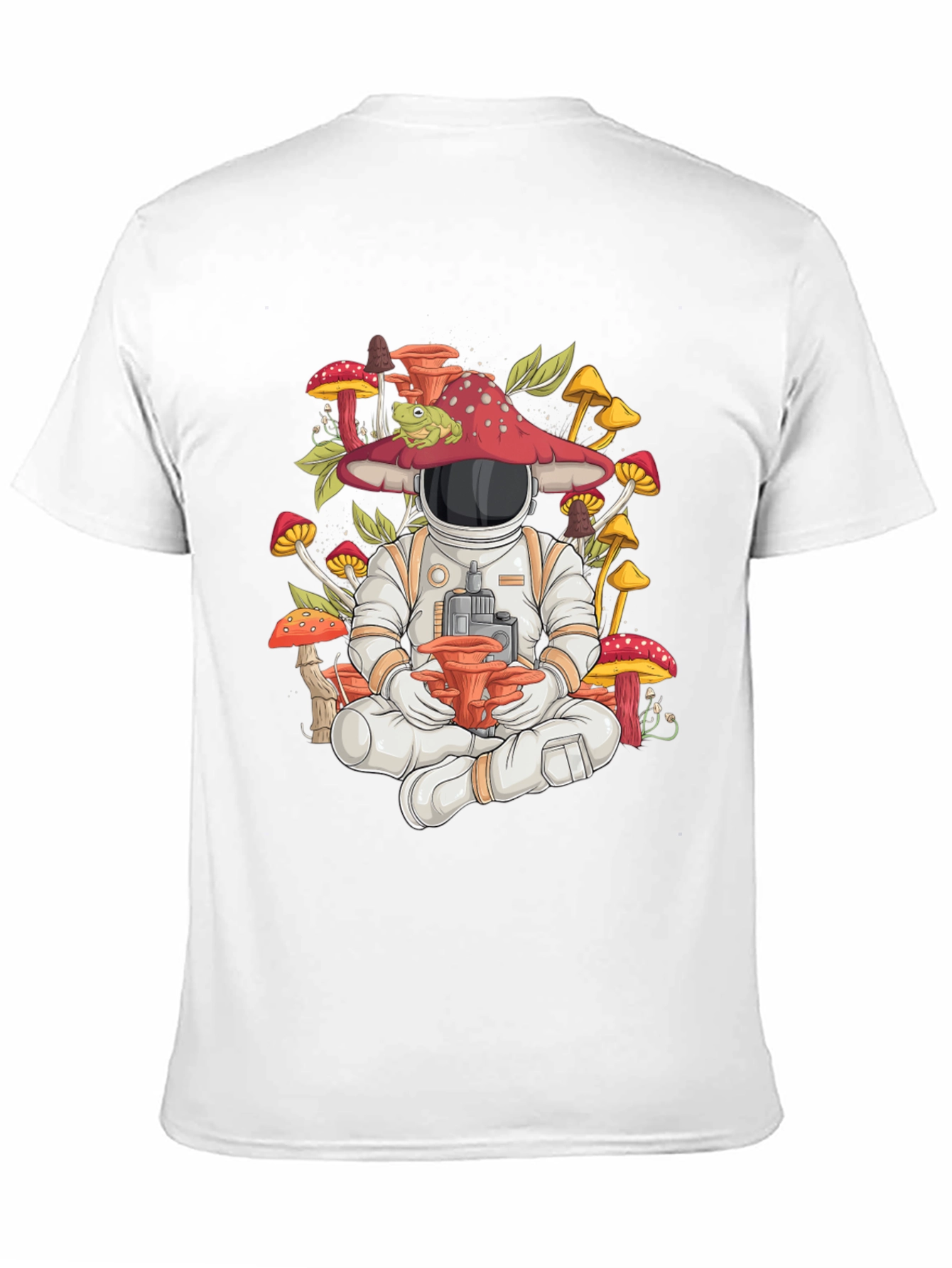 Astronaut Mushroom Meditating Graphic Tee