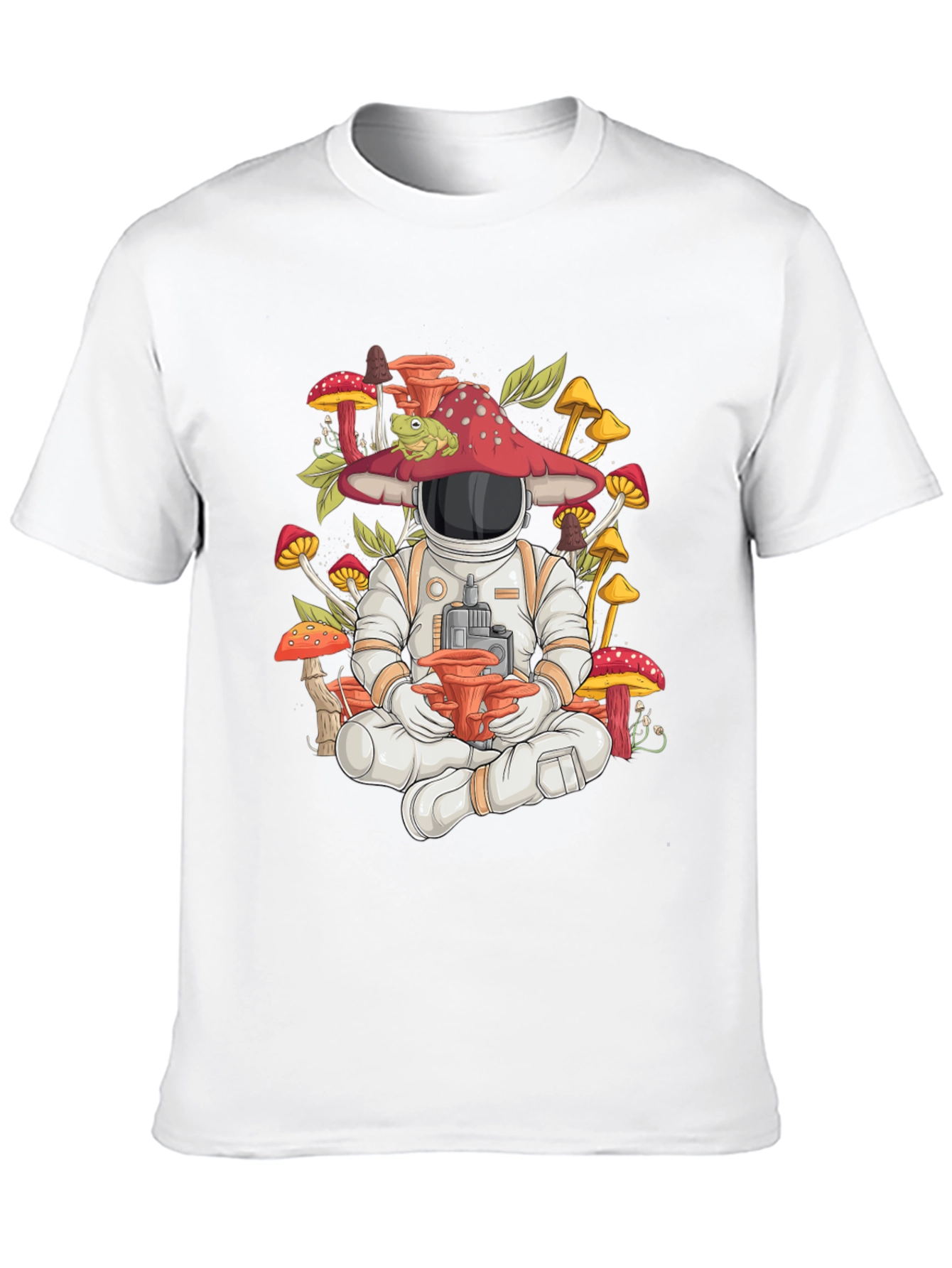 Astronaut Mushroom Meditating Graphic Tee