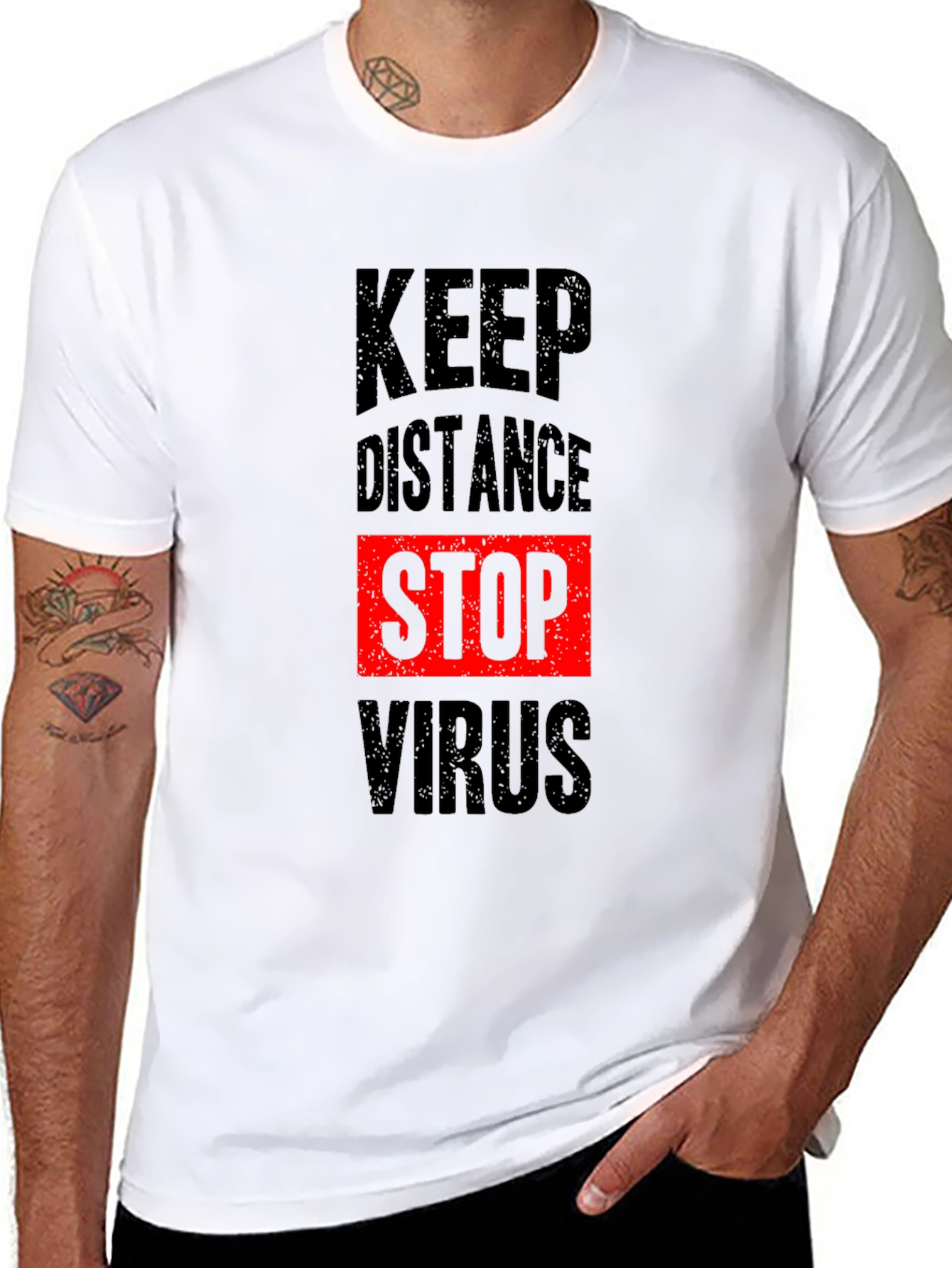 Keep Distance Stop Virus T-Shirt