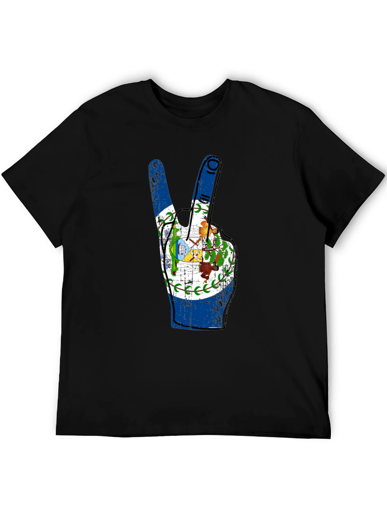 Belize Flag Peace Sign T-Shirt