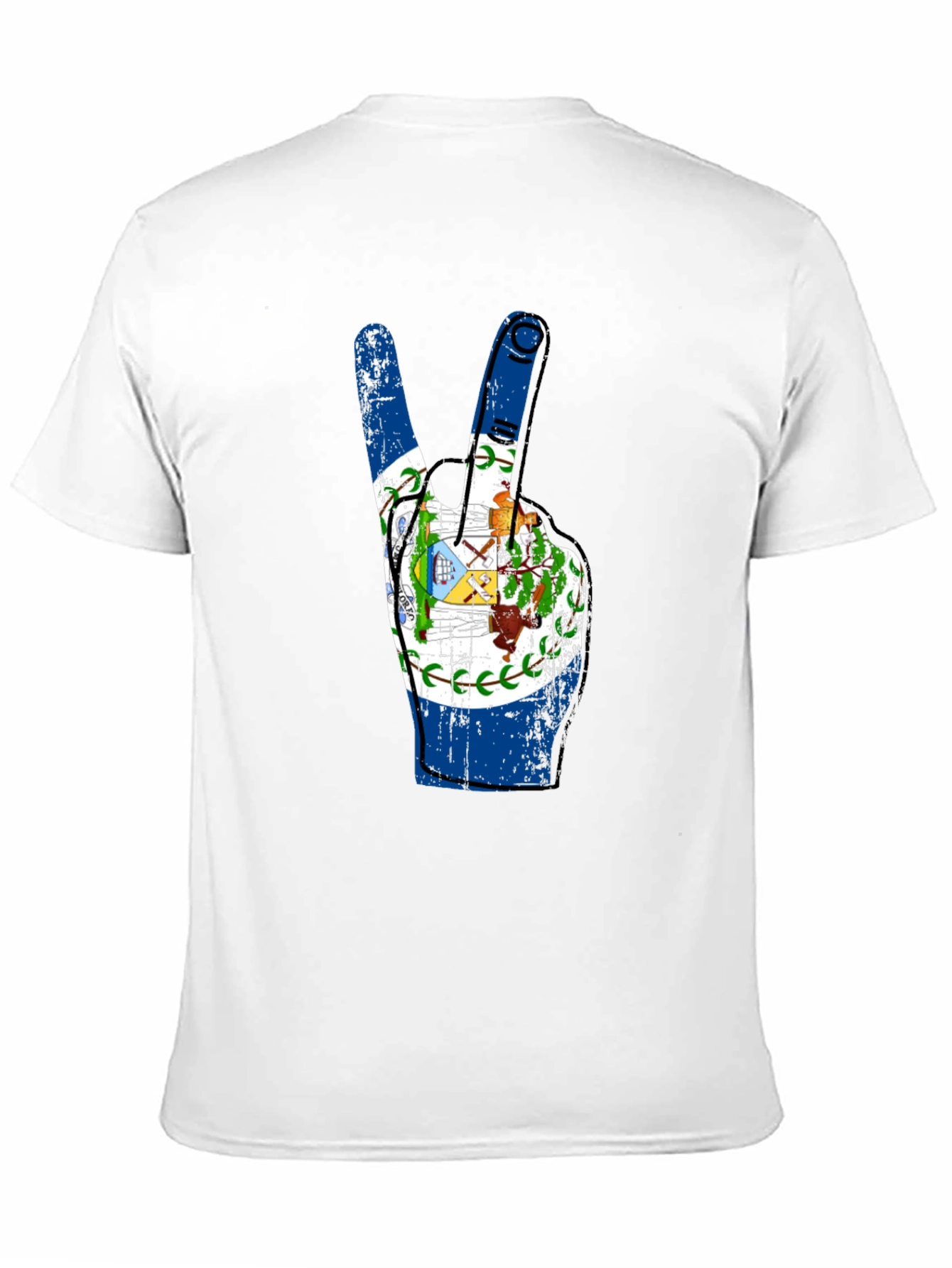 Belize Flag Peace Sign T-Shirt