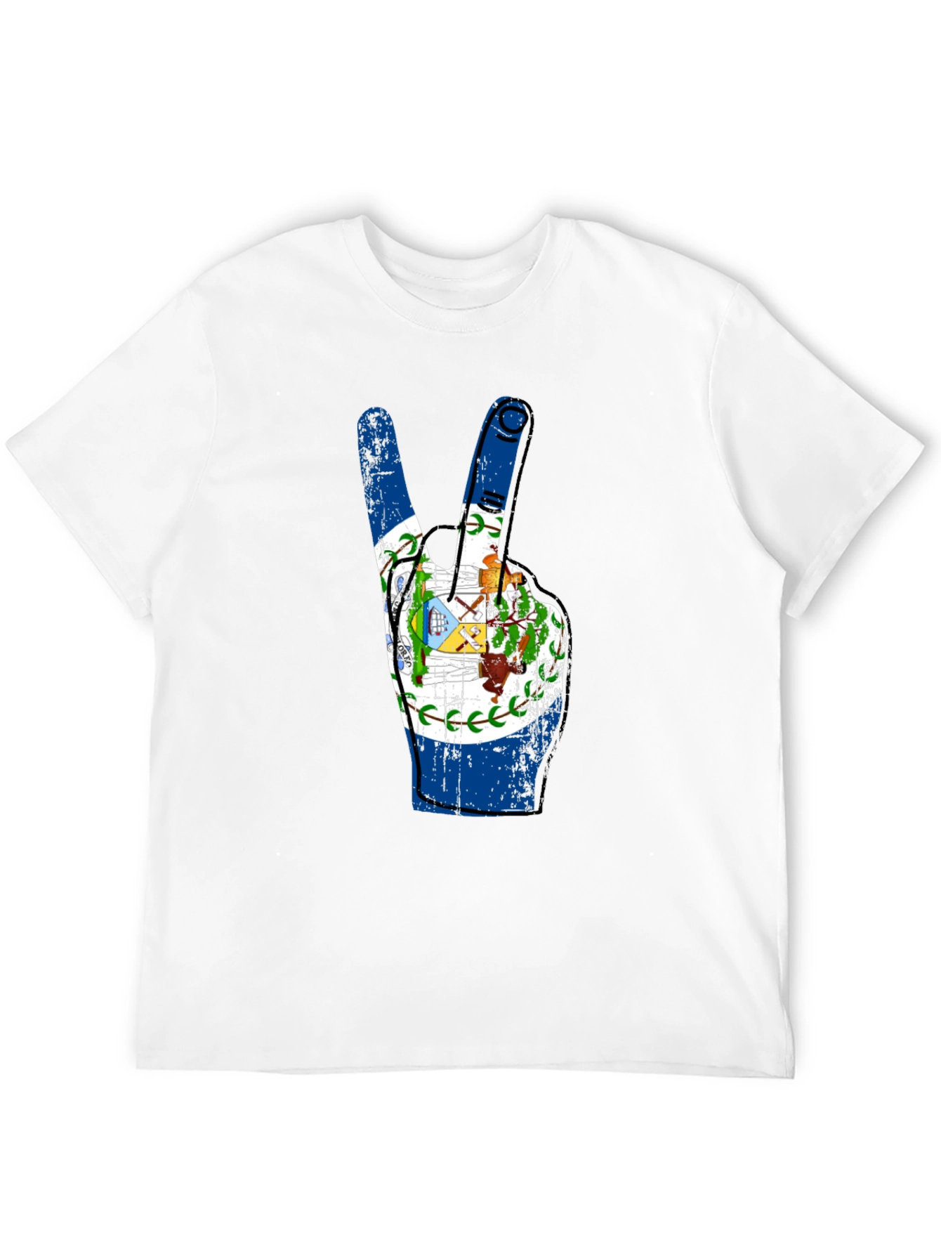 Belize Flag Peace Sign T-Shirt
