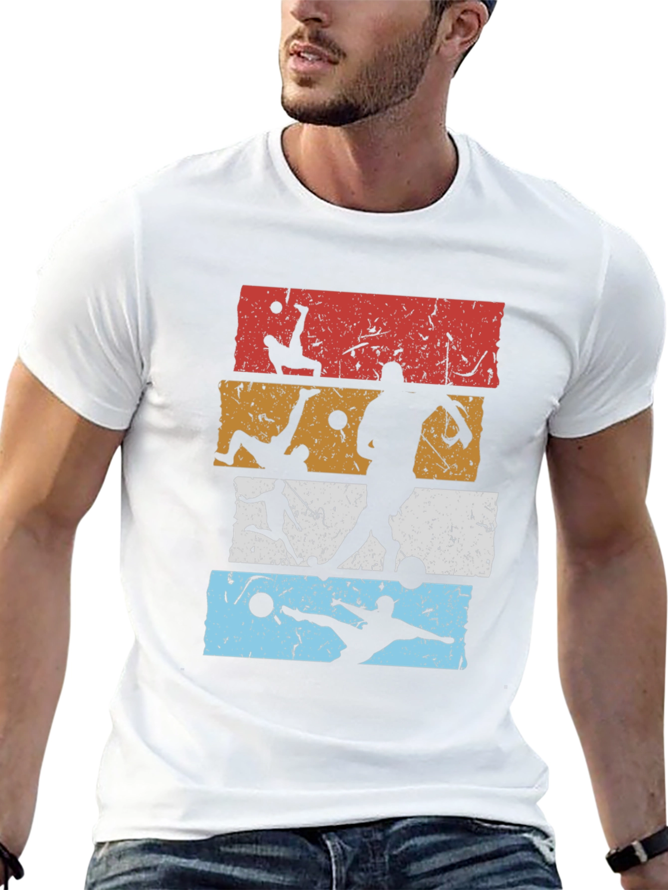 Retro Soccer Silhouette Graphic Tee