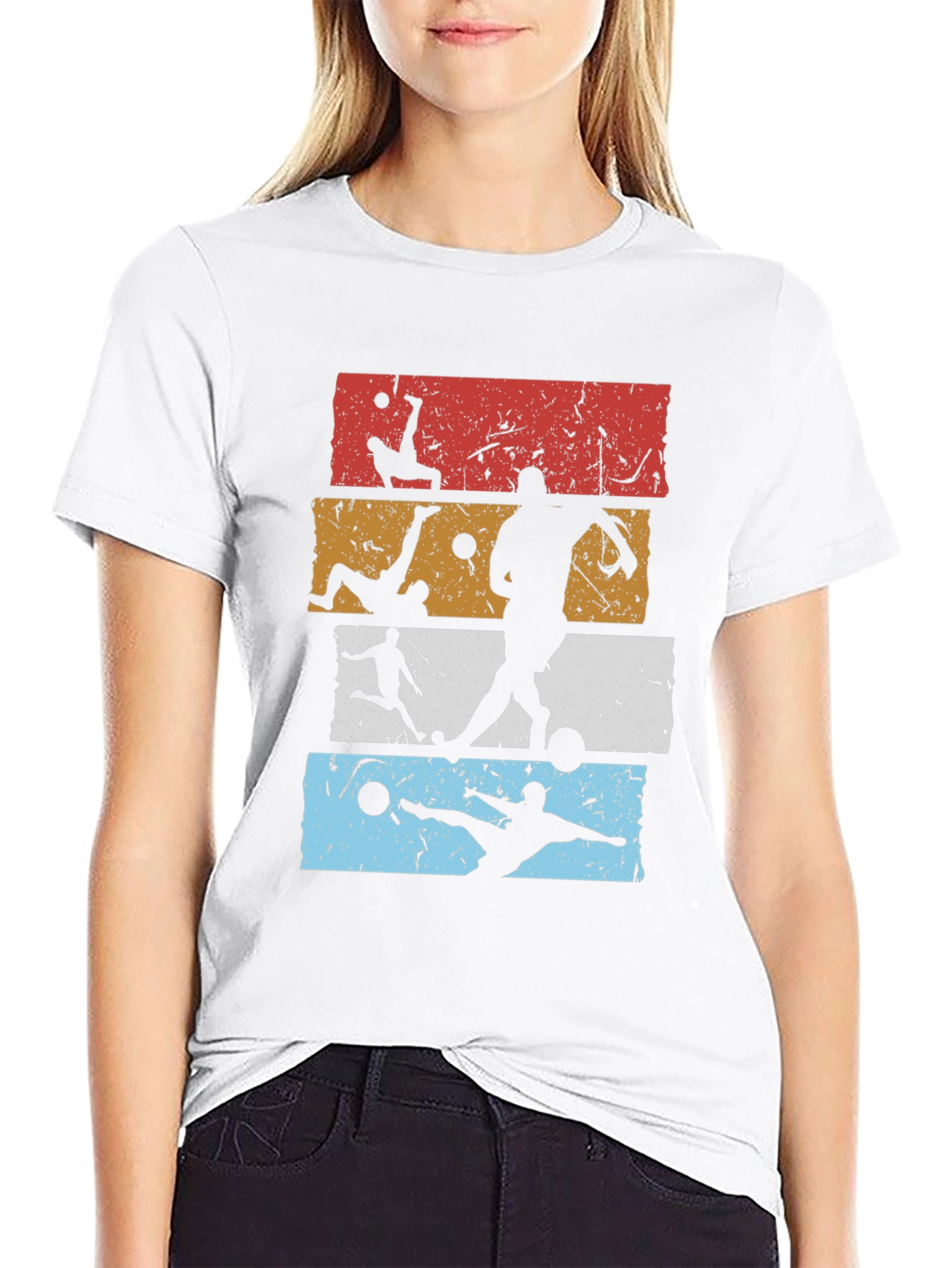 Retro Soccer Silhouette Graphic Tee