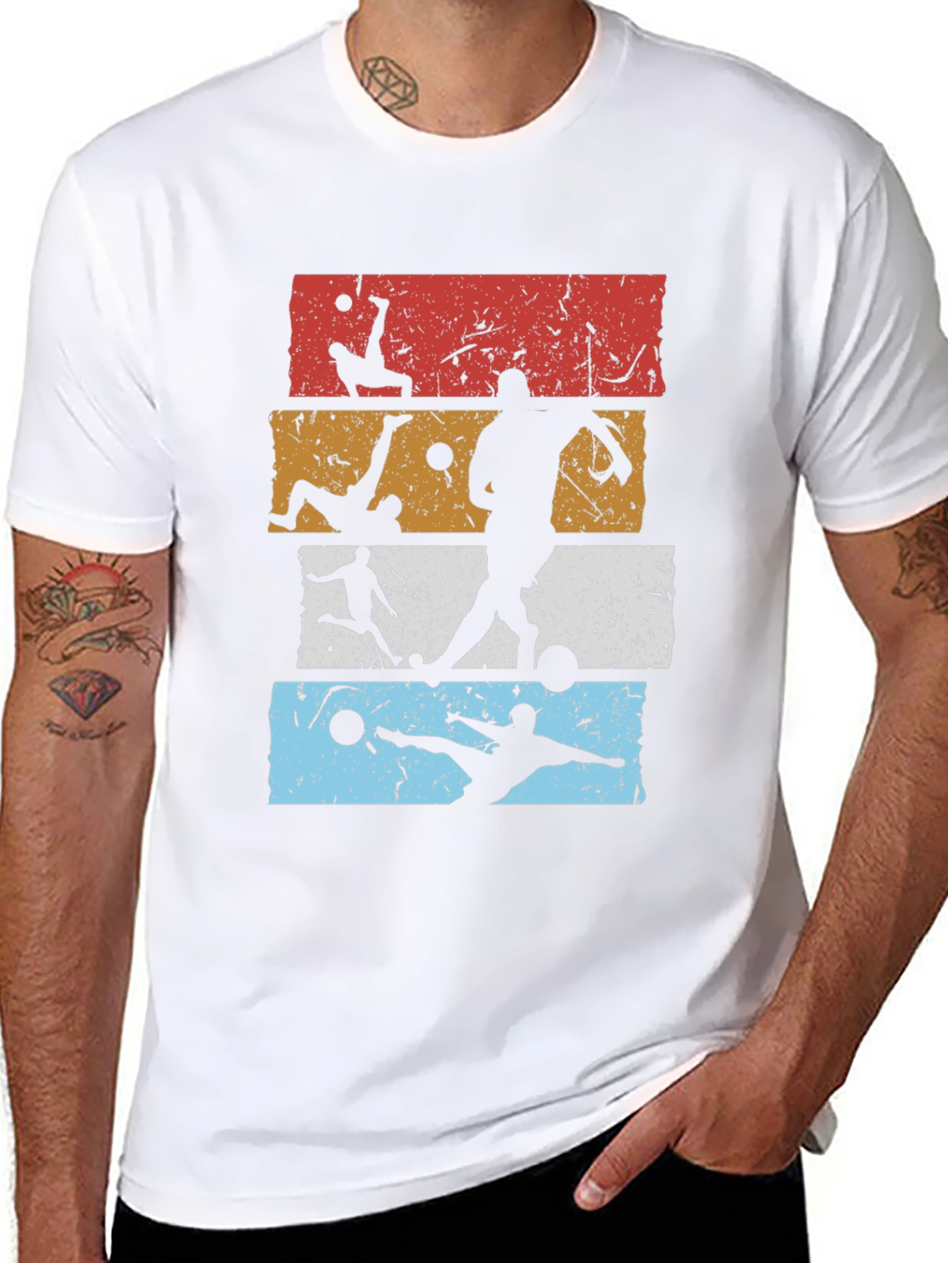 Retro Soccer Silhouette Graphic Tee