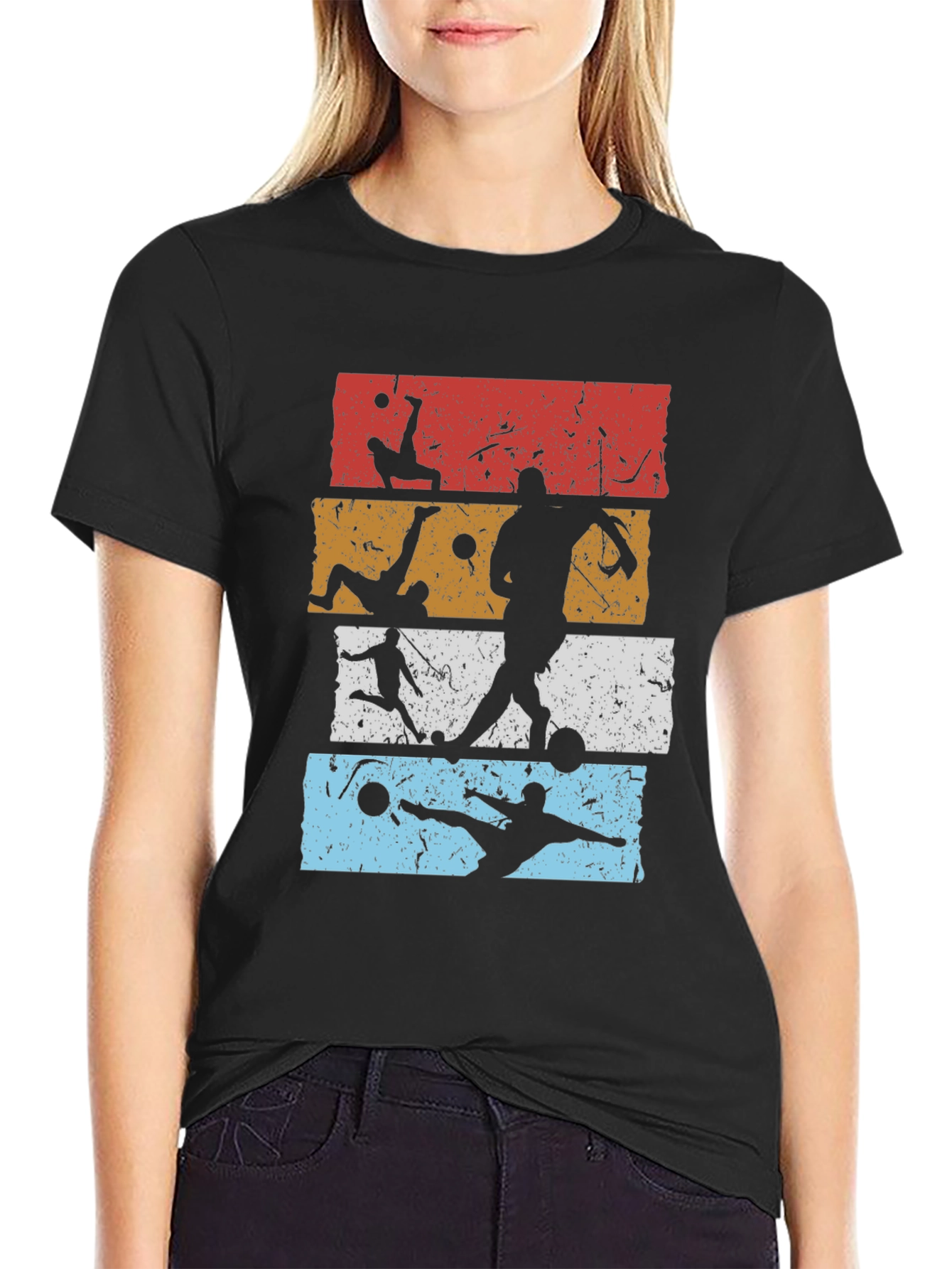 Retro Soccer Silhouette Graphic Tee