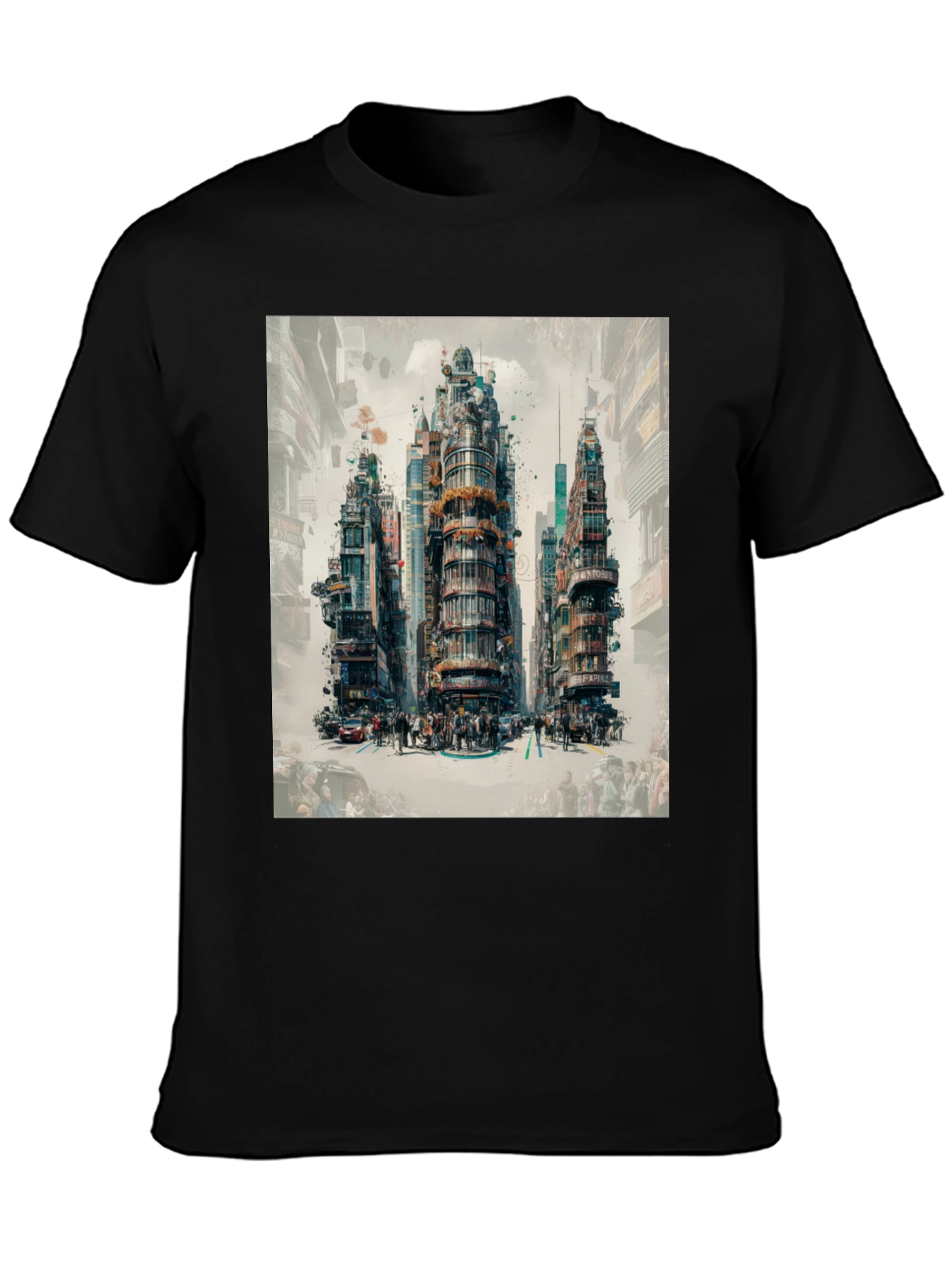 Urban Print Graphic Tee - Cityscape Design