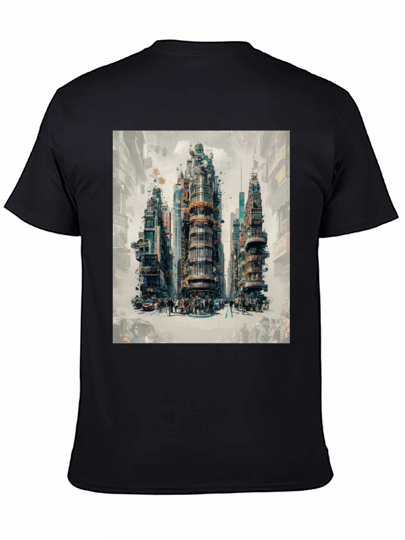 Urban Print Graphic Tee - Cityscape Design