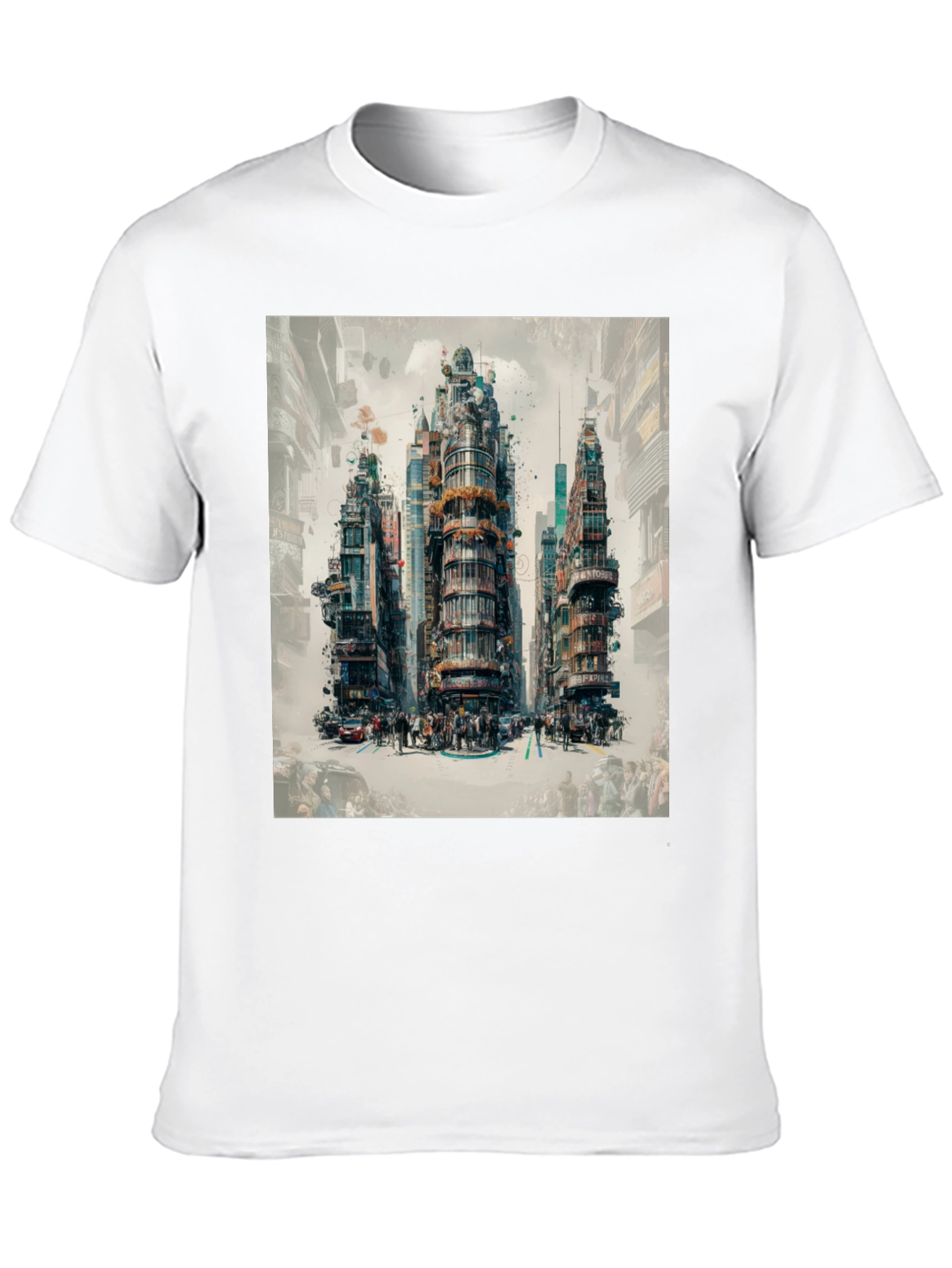 Urban Print Graphic Tee - Cityscape Design