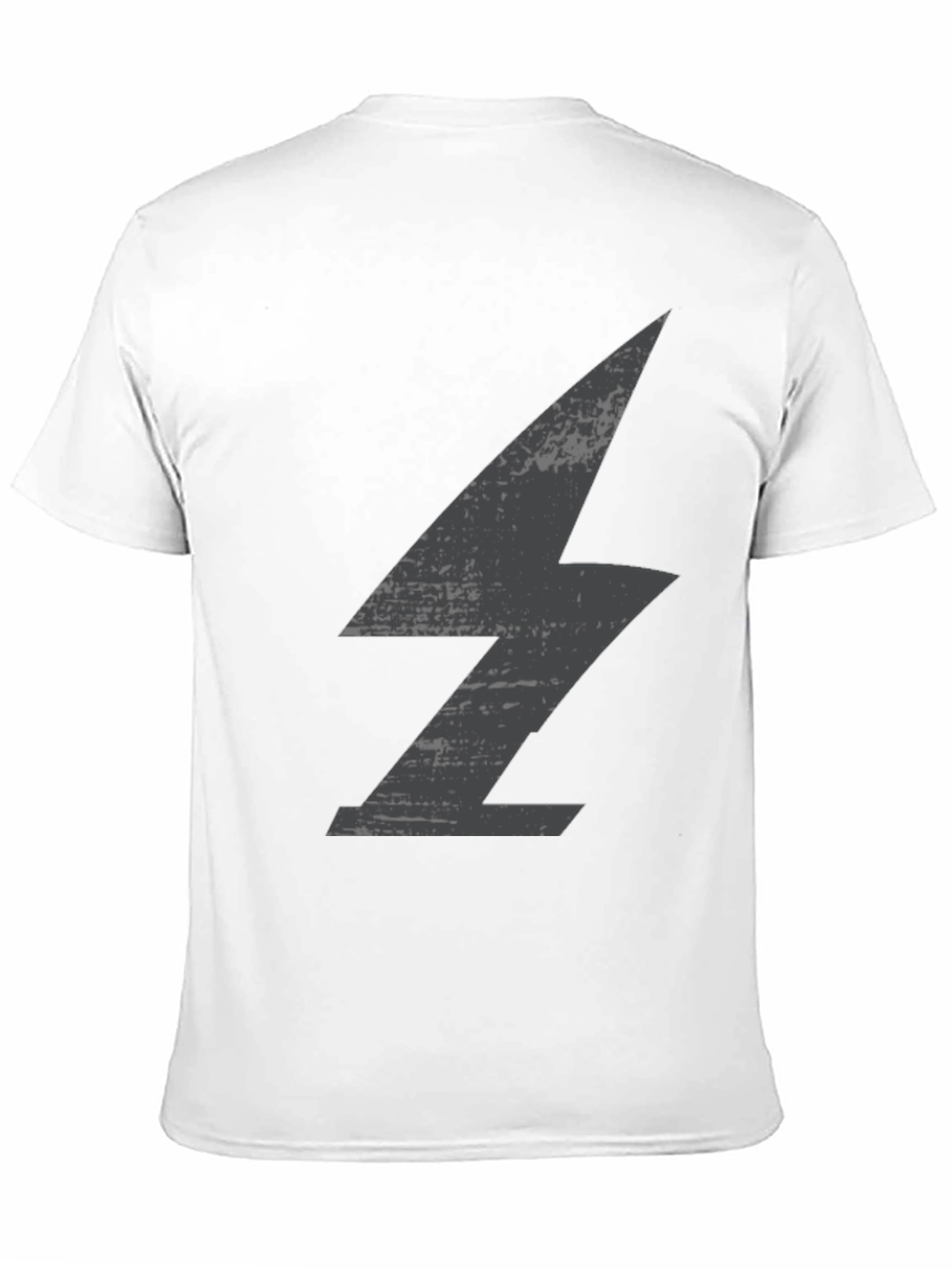 Mens Black T-Shirt with Lightning Bolt Graphic