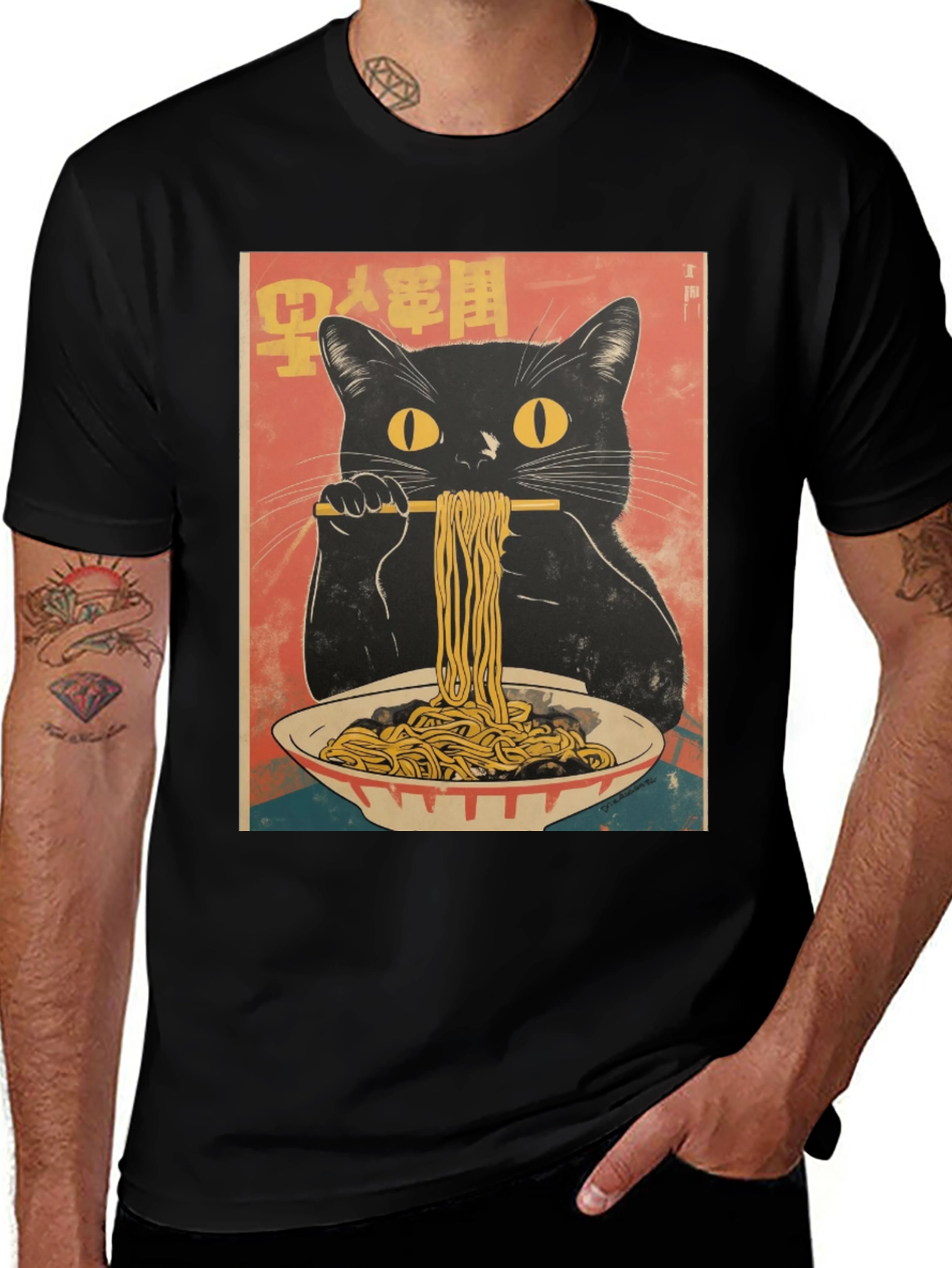 Cat Ramen T-Shirt - Unique Graphic Tee