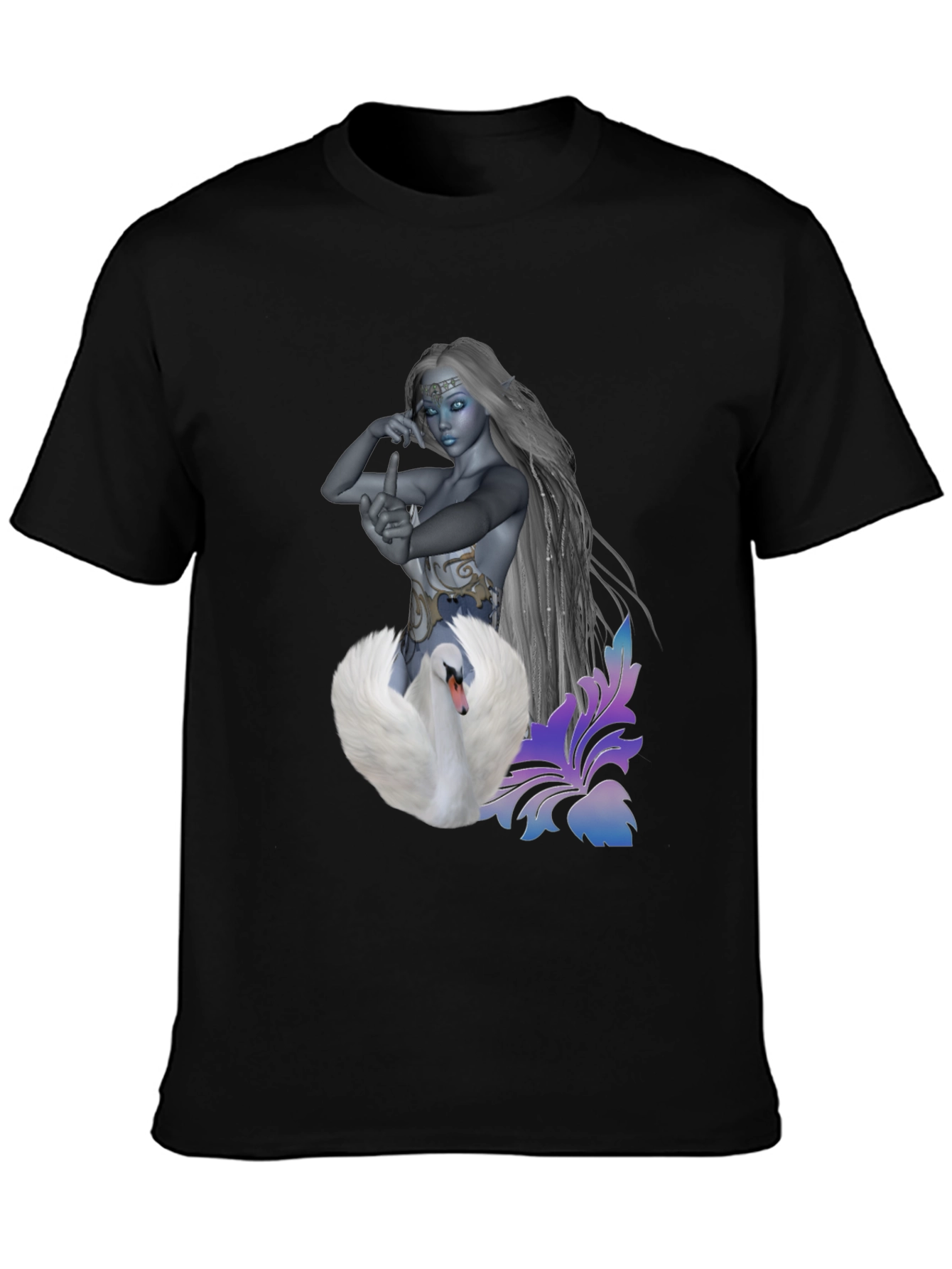 Swan Enchantress Graphic T-Shirt - Stylish & Unique Design