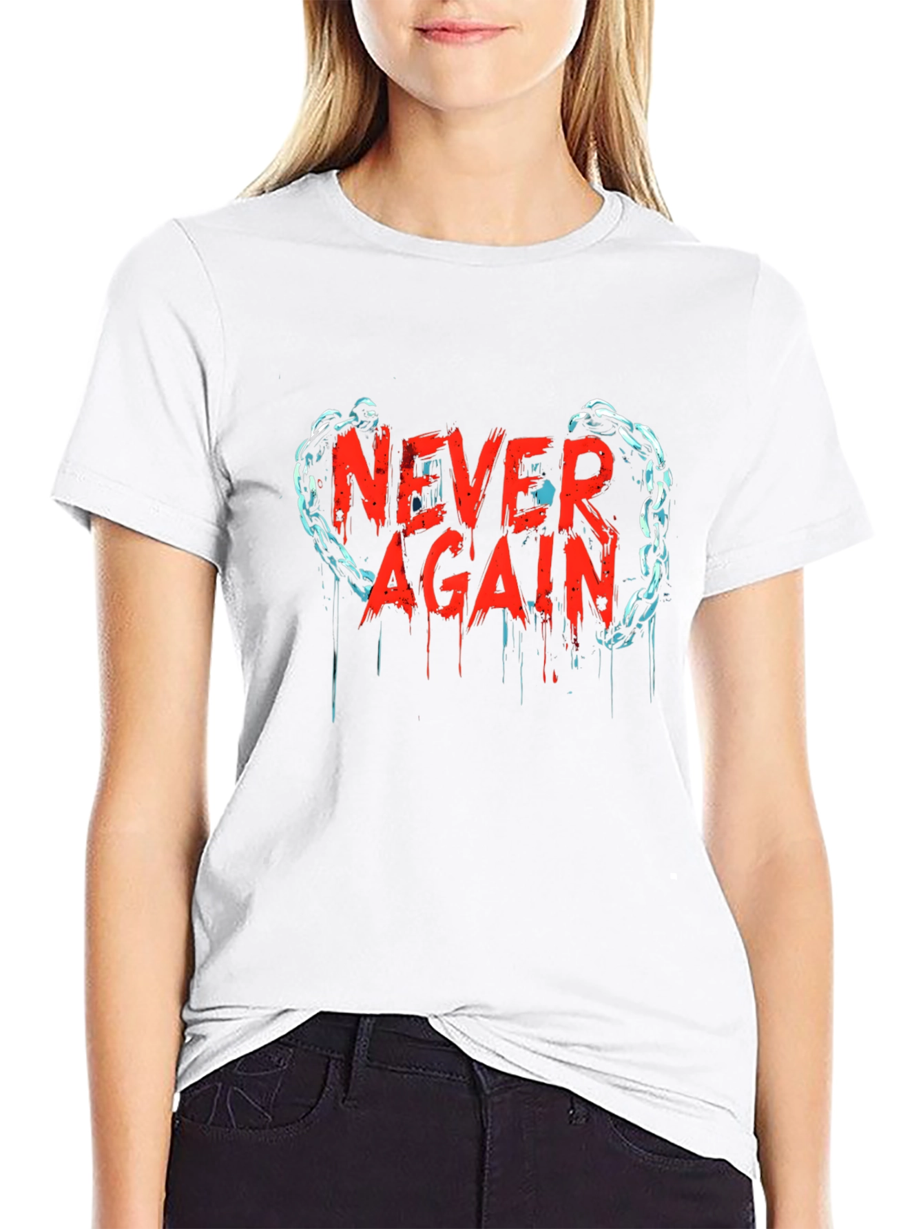 Never Again Graphic Tee - Black
