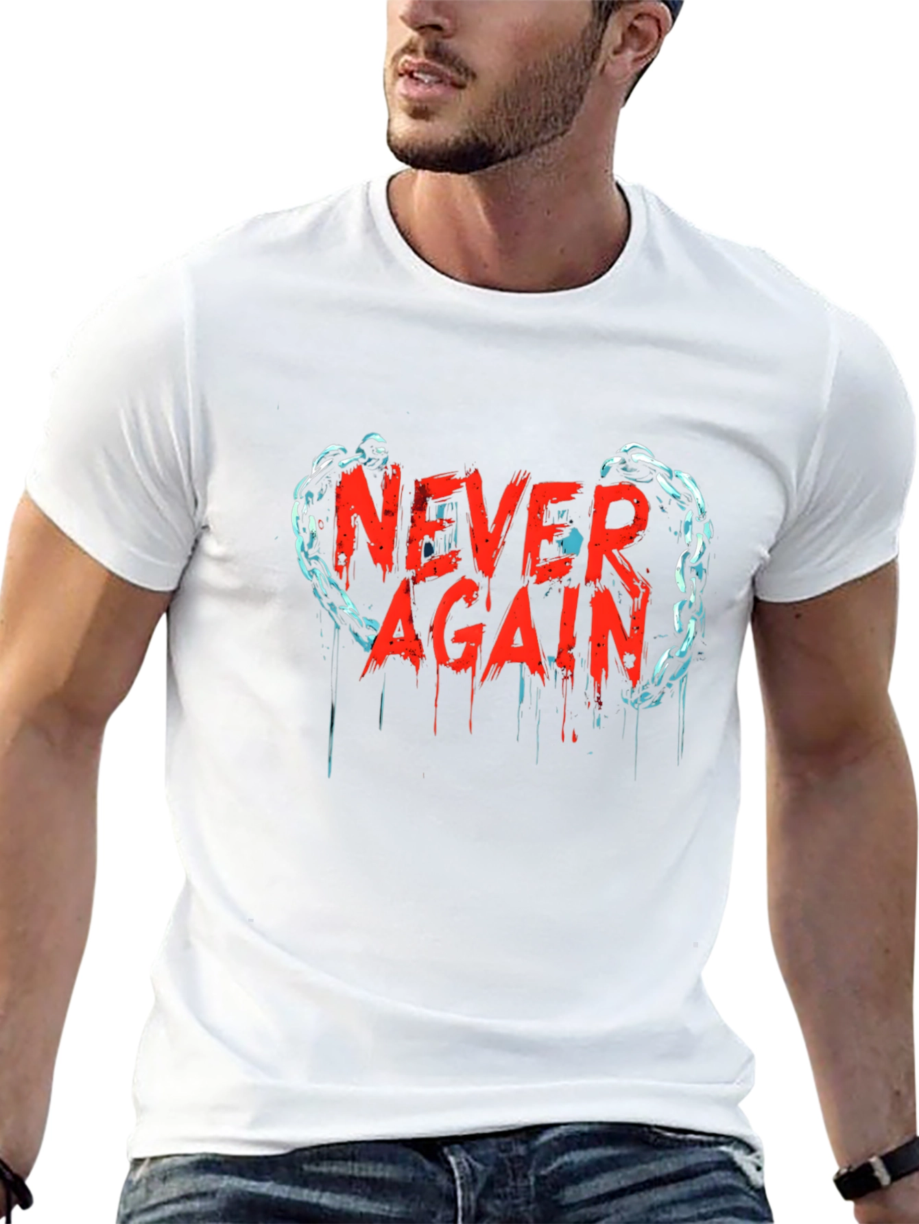 Never Again Graphic Tee - Black