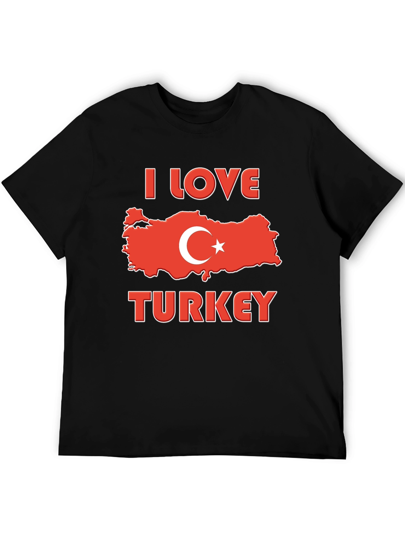 I Love Turkey Flag Graphic T-Shirt