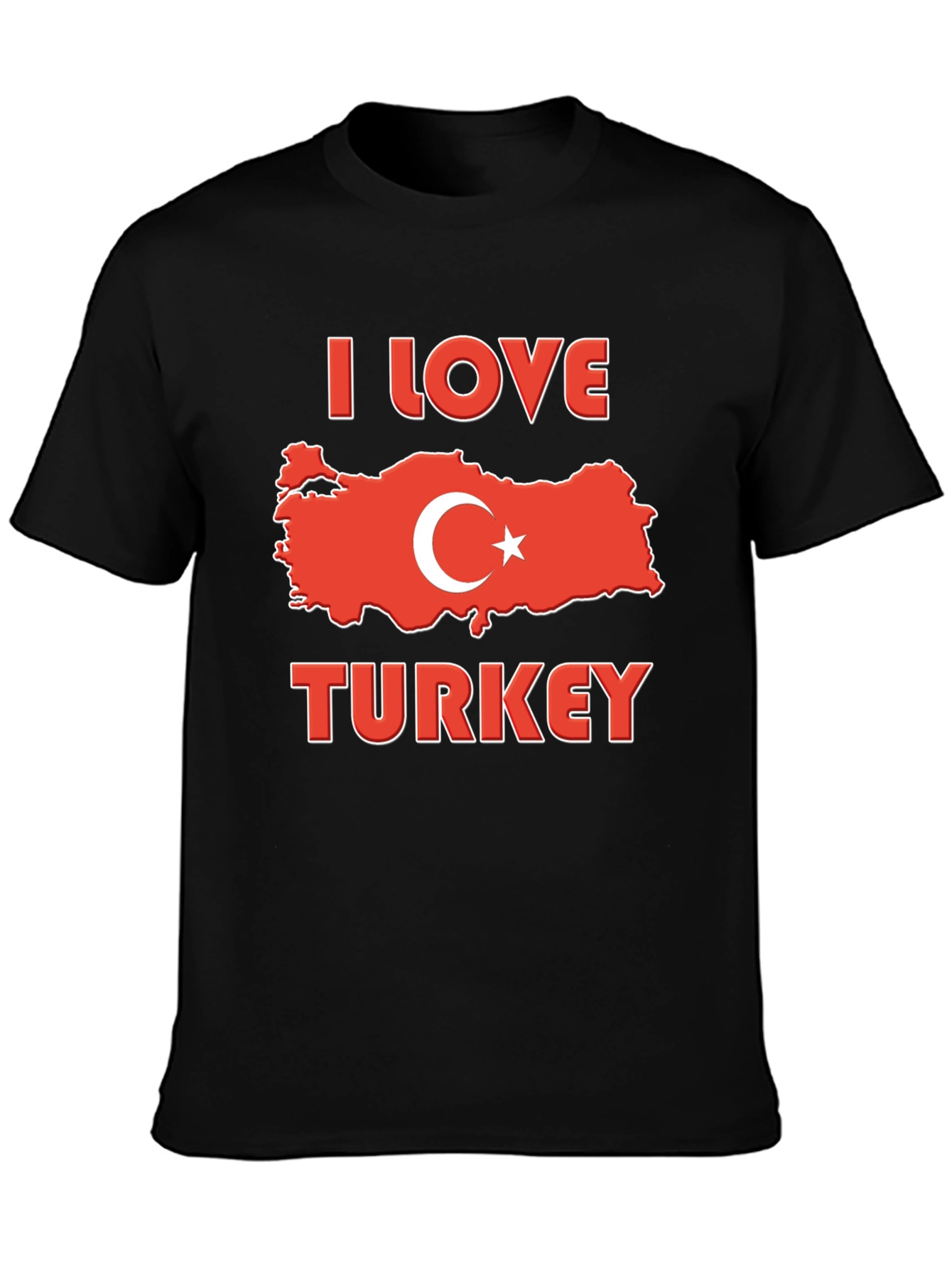I Love Turkey Flag Graphic T-Shirt