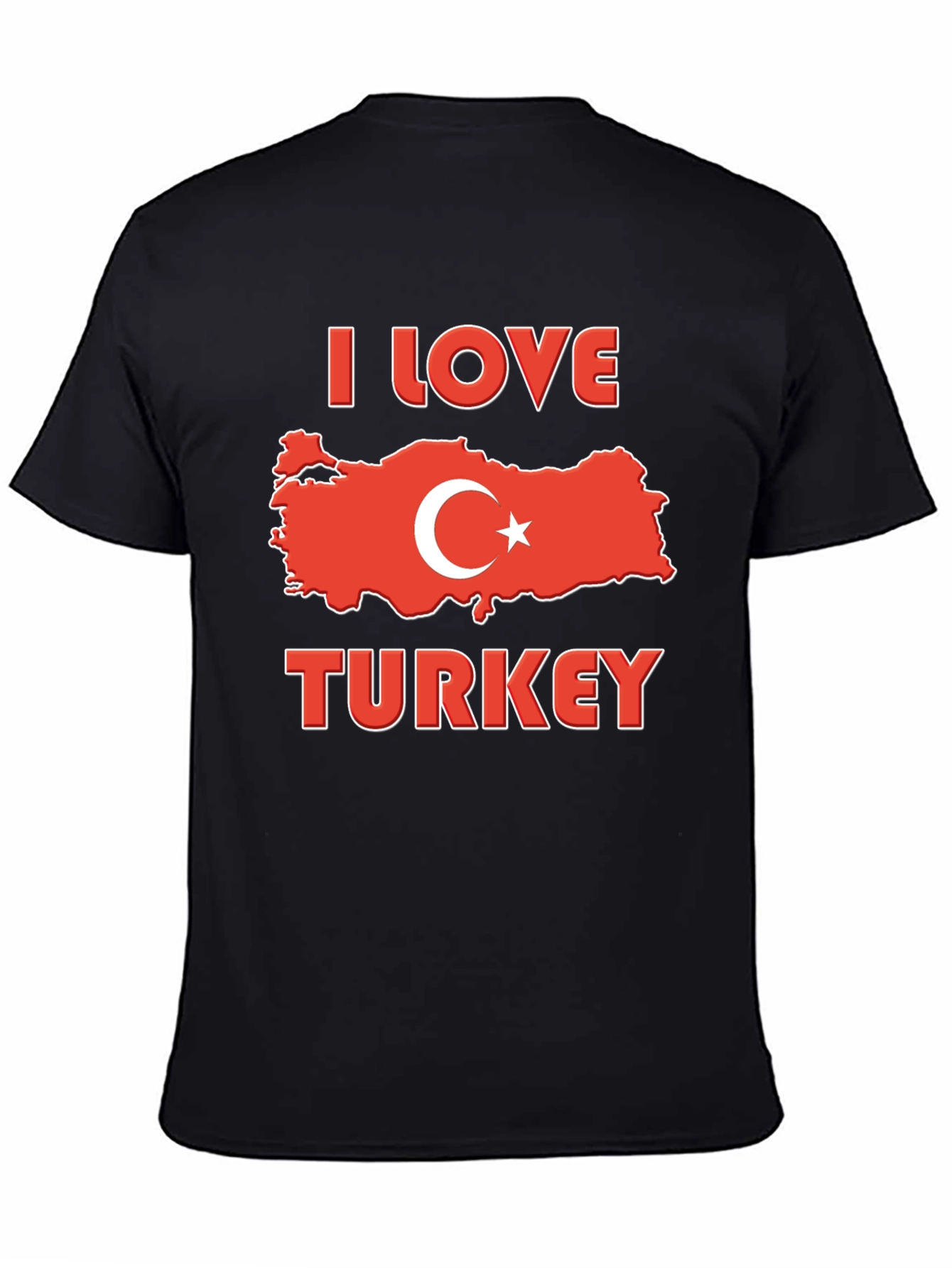 I Love Turkey Flag Graphic T-Shirt