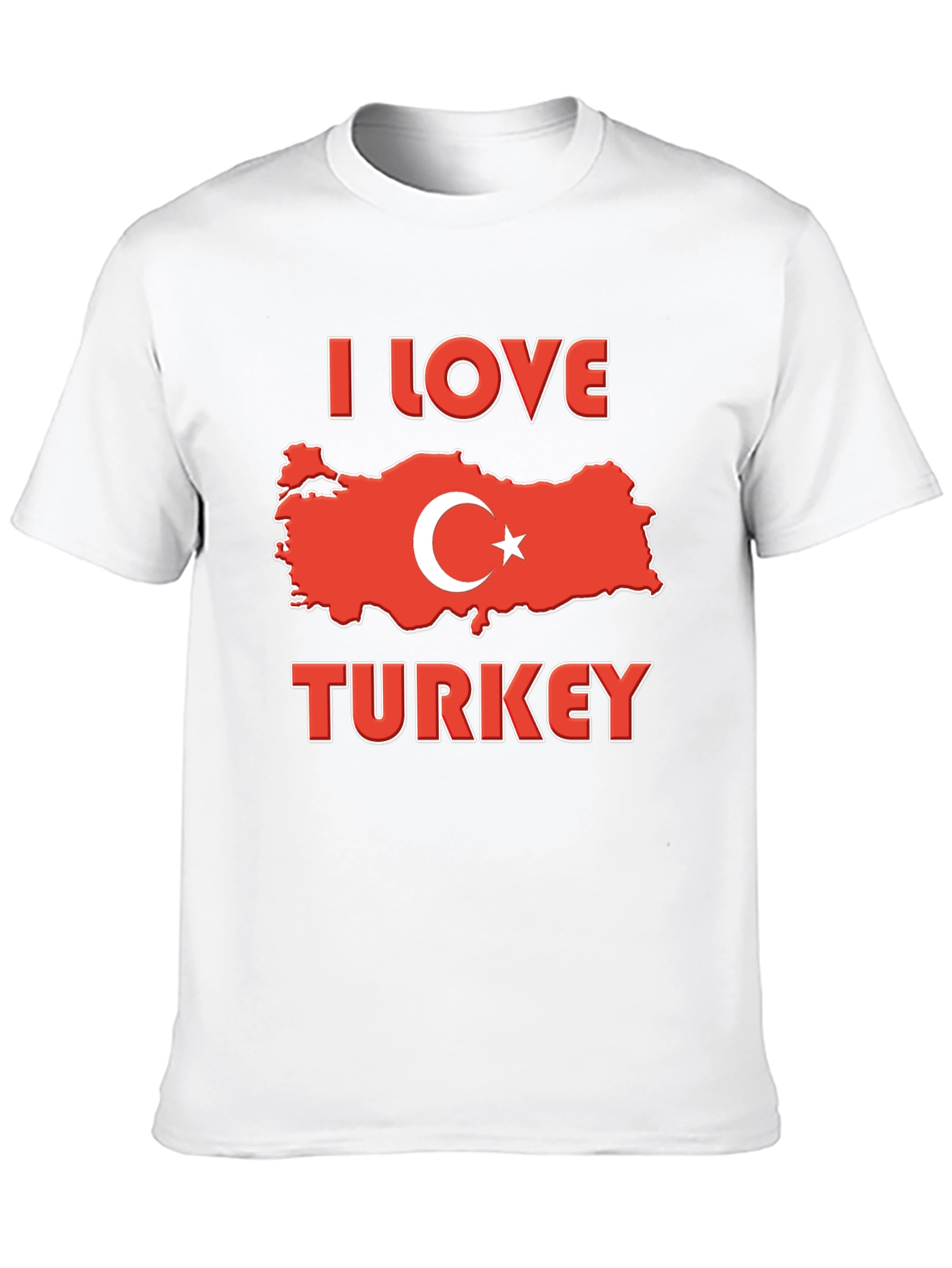 I Love Turkey Flag Graphic T-Shirt