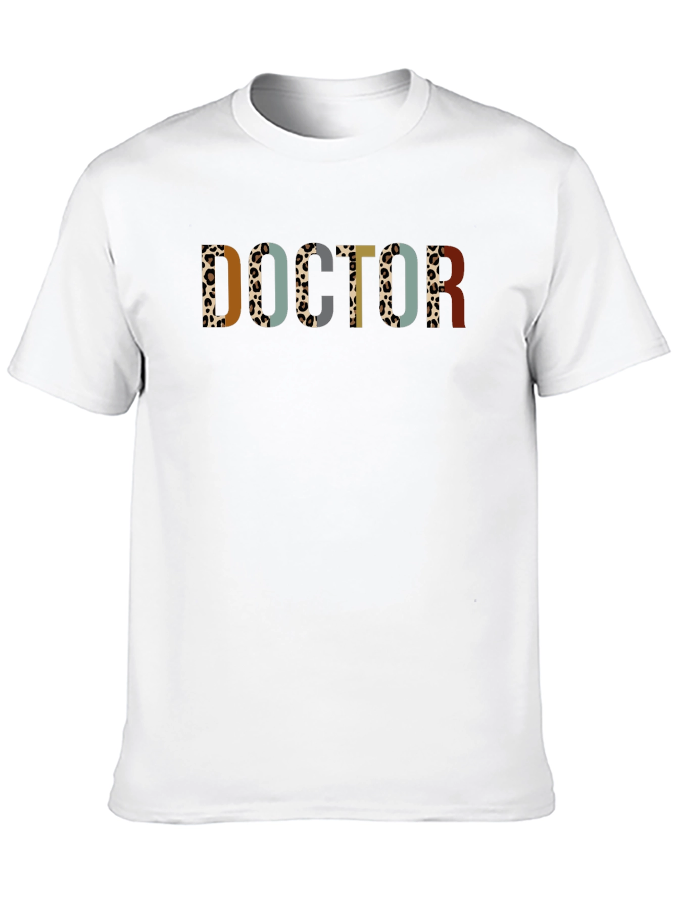 Doctor Leopard Print Black T-Shirt