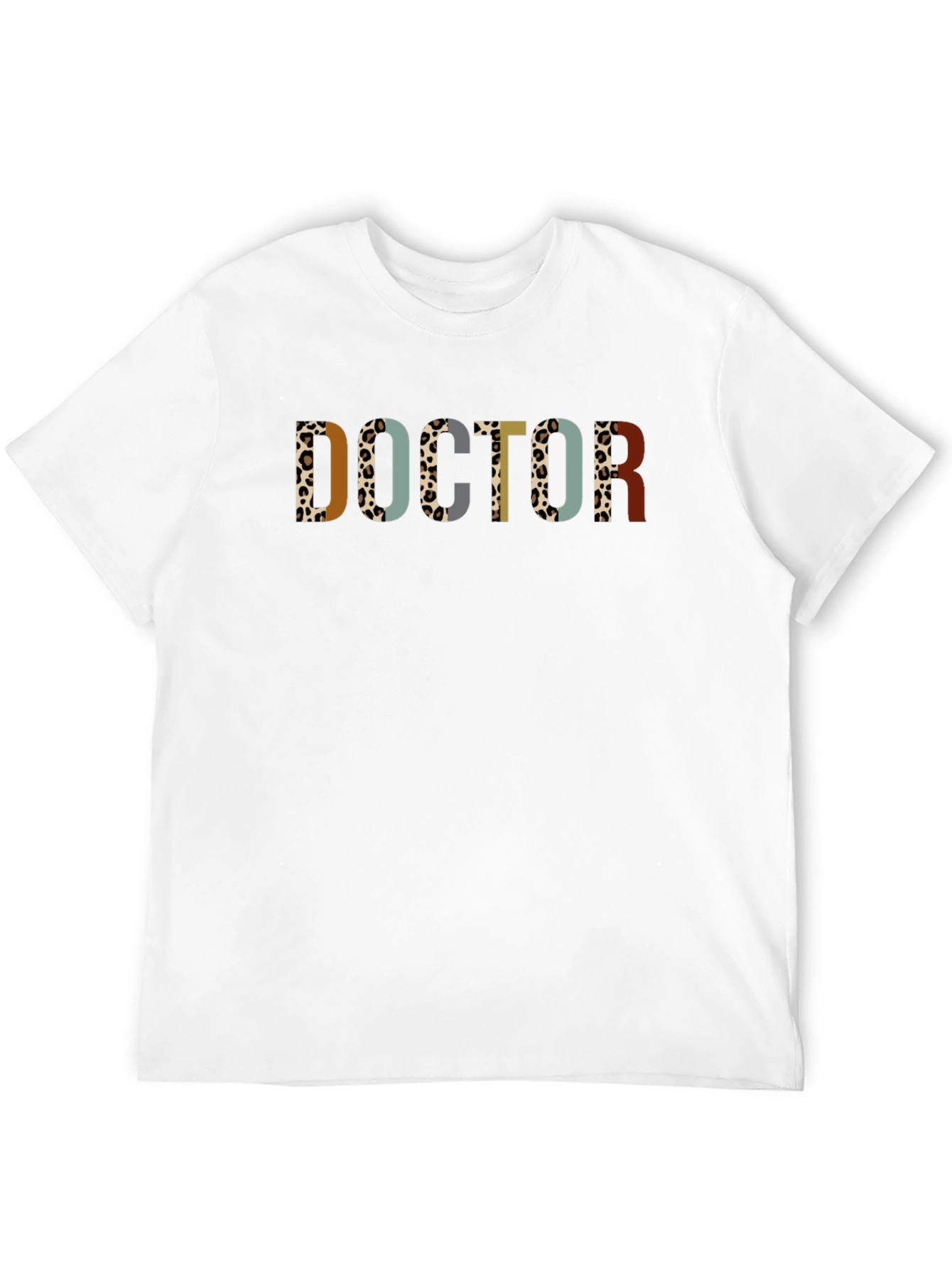 Doctor Leopard Print Black T-Shirt