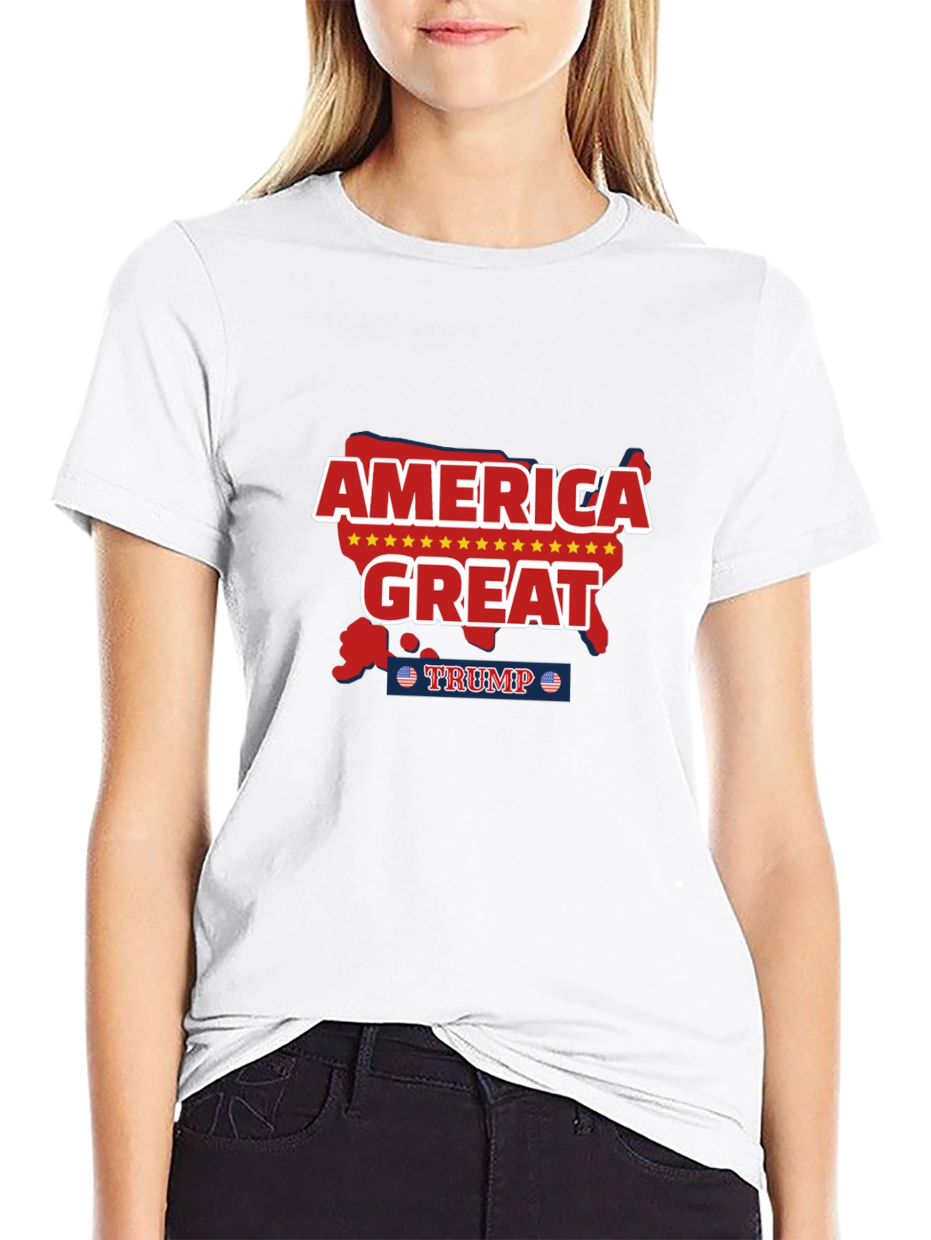 America Great Trump Graphic Tee - Black