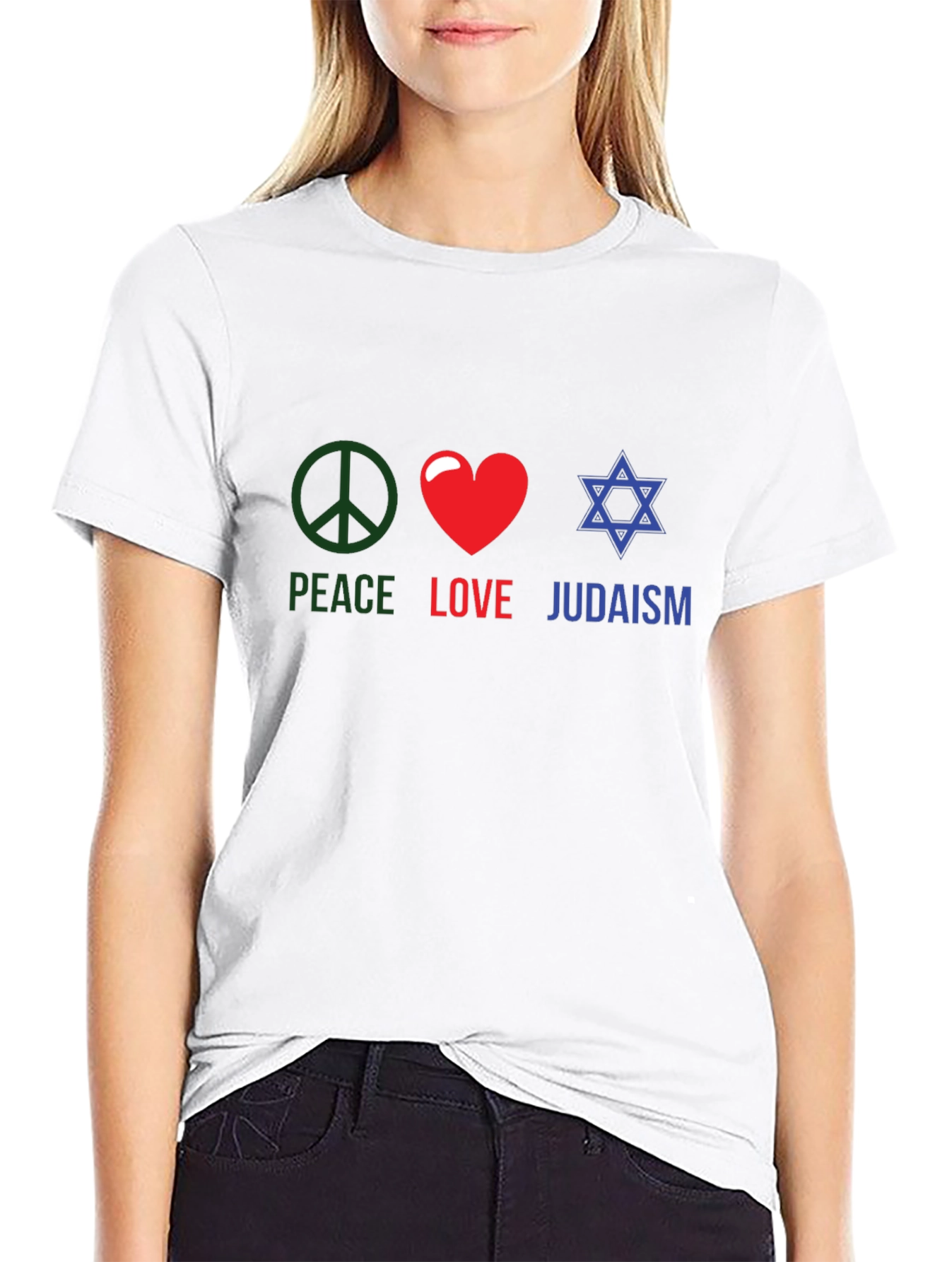 Peace Love Judaism T-Shirt Religious Tee