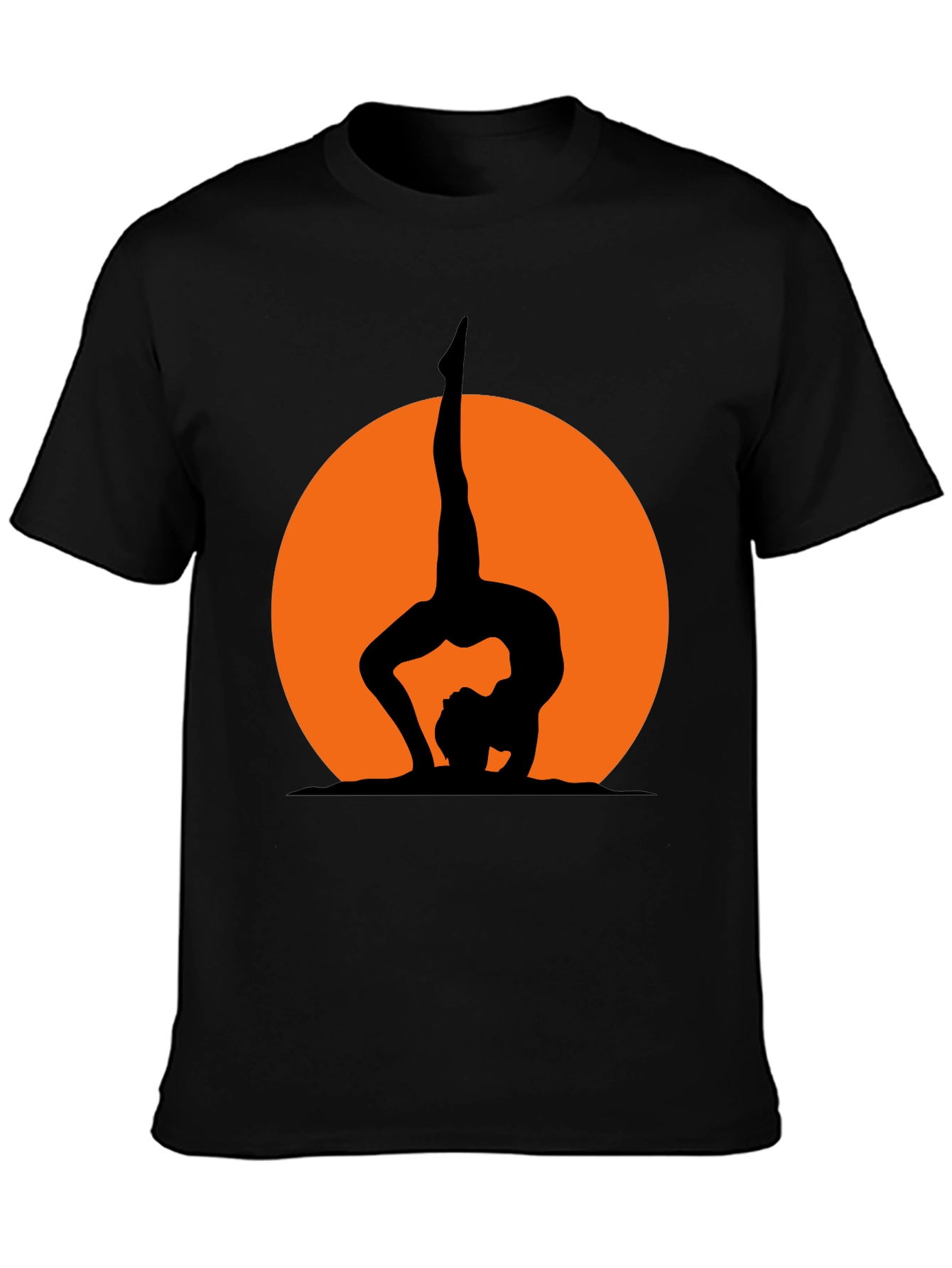 Yoga Silhouette Graphic Tee - Black